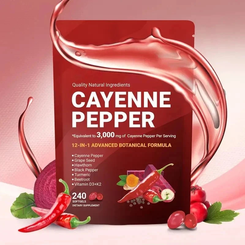 Cayenne Pepper 240 Softgels Supplement, Supports Improve Leg Vein Cayenne Pepper 240 Softgels Supplement, Supports Improve Leg Vein