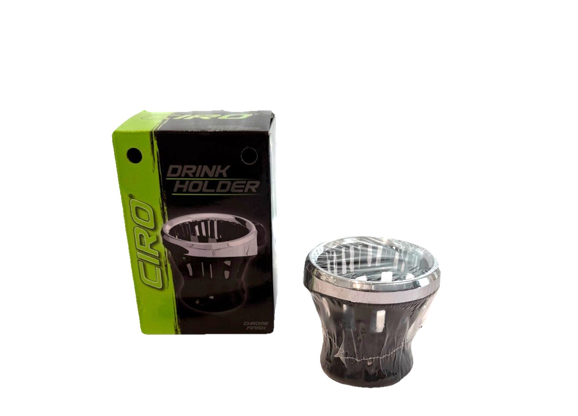 Ciro - Passenger Mount Drink Holder Chrome - for Harley Models 2014-2024 - 50422 Ciro - Passenger Mount Drink Holder Chrome - for Harley Models 2014-2024 - 50422