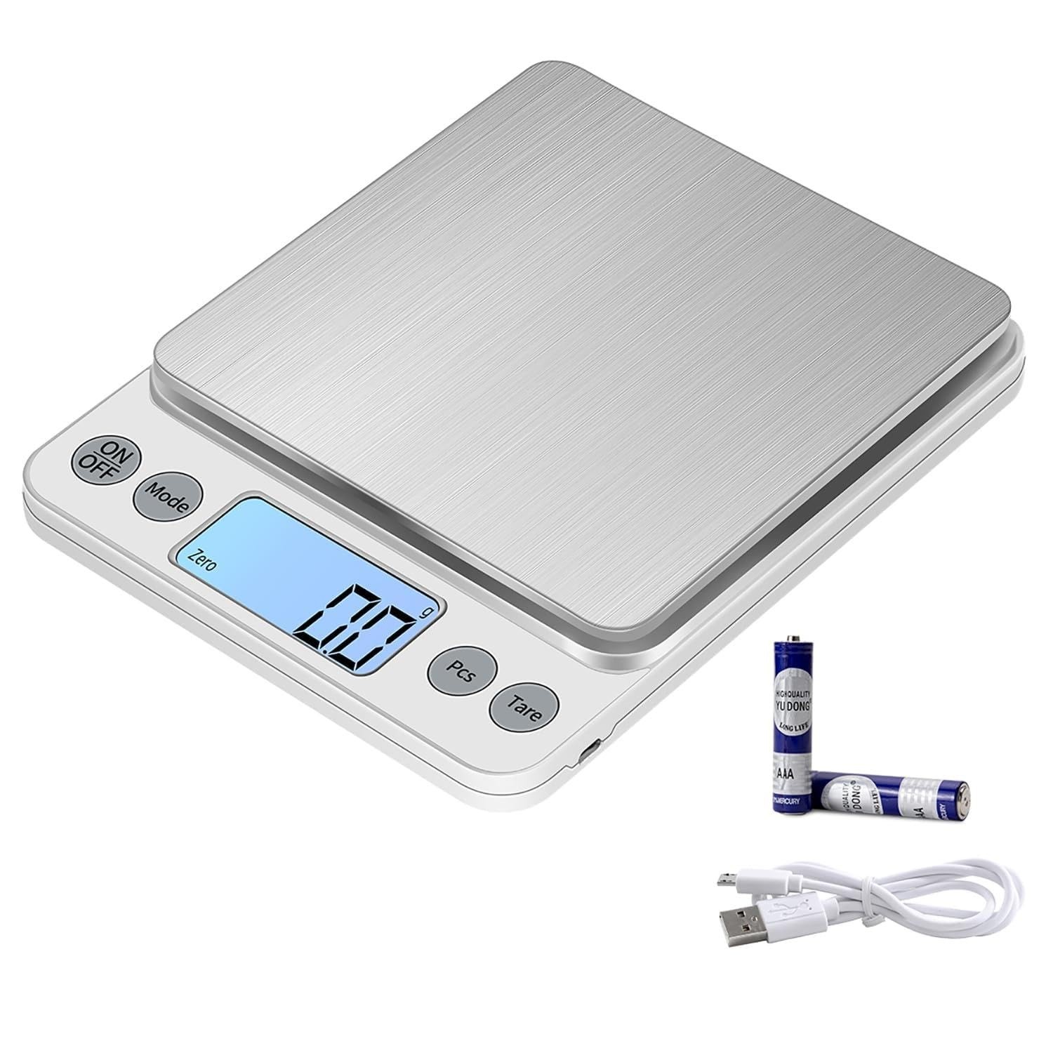 Upgraded Larger Size Digital Food Scale Weight Grams and OZ, 5kg/0.1g