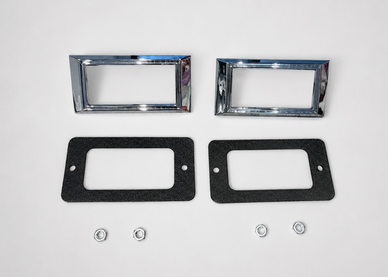 1968-1969 Camaro Impala Nova Chevelle Bel Air Side Marker Bezel Chrome w Gaskets