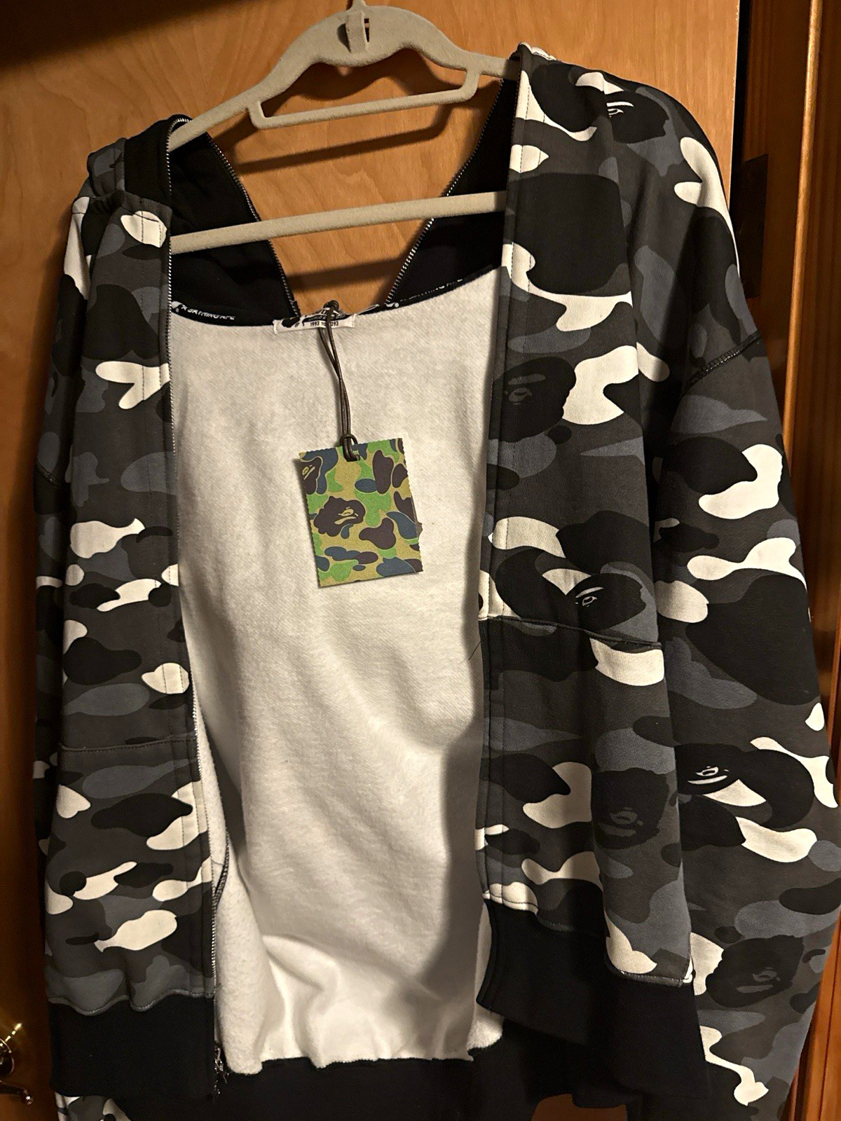 A Bathing Ape BAPE Shark Camo Full Zip Hoodie Fleece Cotton Men’s XL Black A Bathing Ape BAPE Shark Camo Full Zip Hoodie Fleece Cotton Men’s XL Black