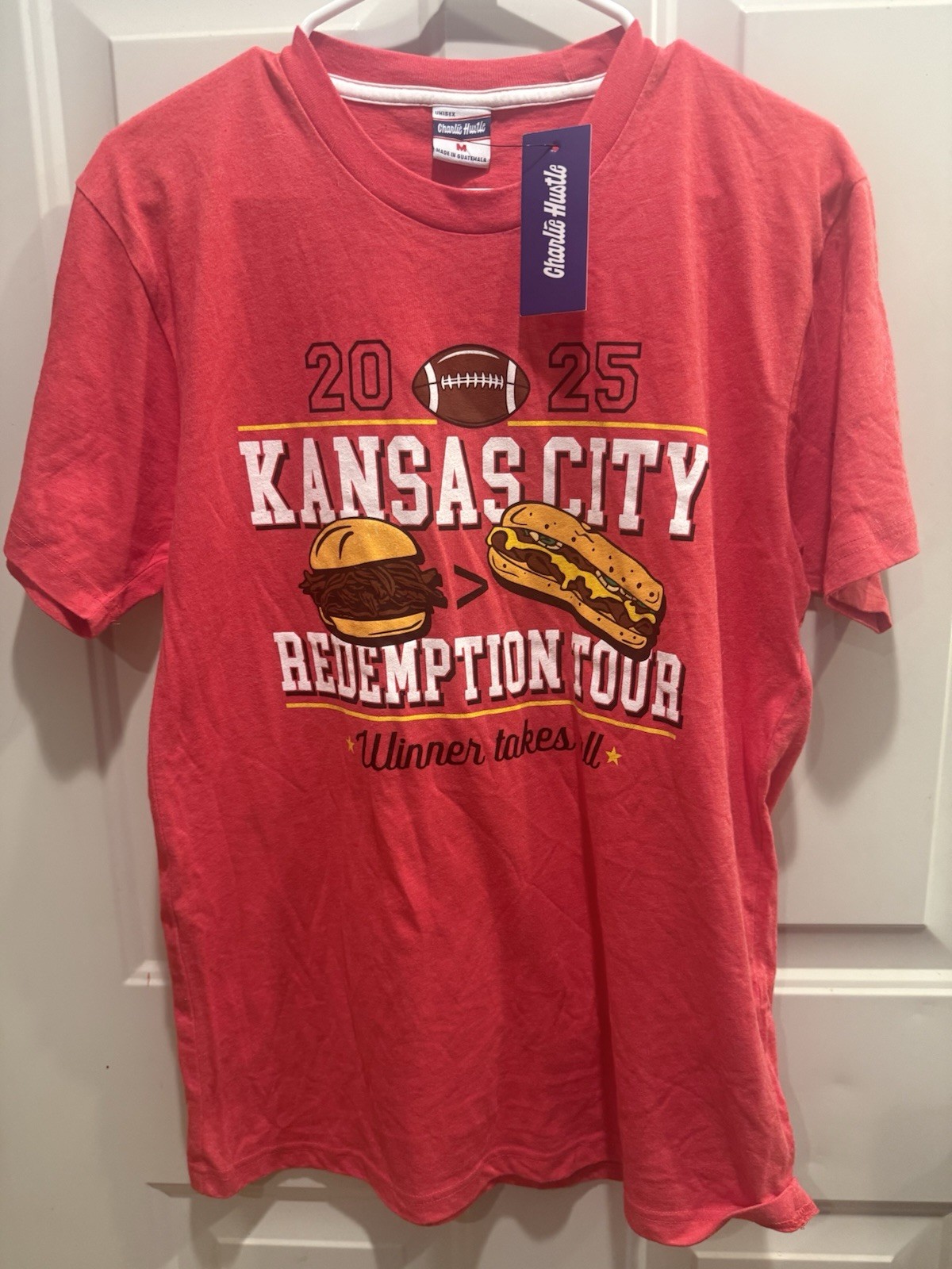 Charlie Hustle KC Chiefs T Shirt Size M New With Tags Charlie Hustle KC Chiefs T Shirt Size M New With Tags