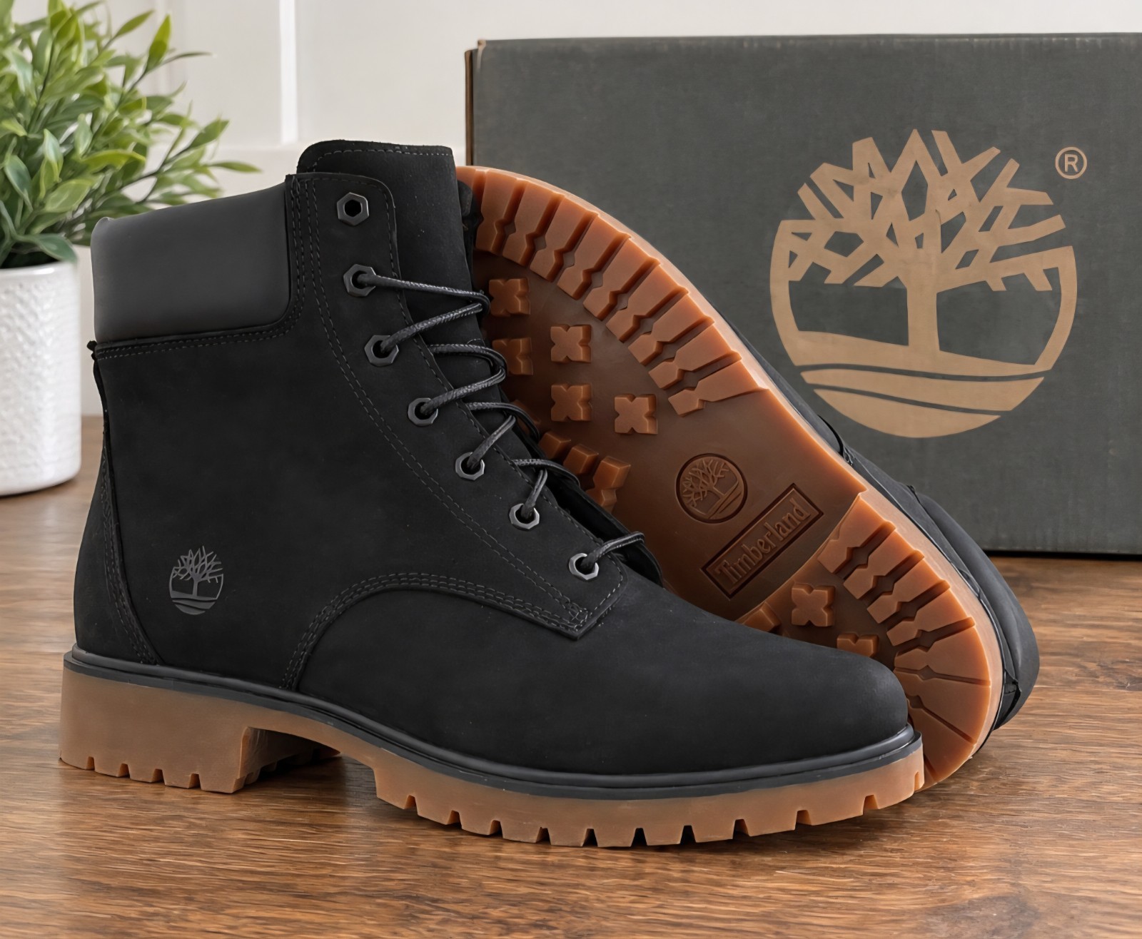 Timberland Womens Jayne Black Nubuck 6 Inch Hiking Boots Size 9 Timberland Womens Jayne Black Nubuck 6 Inch Hiking Boots Size 9
