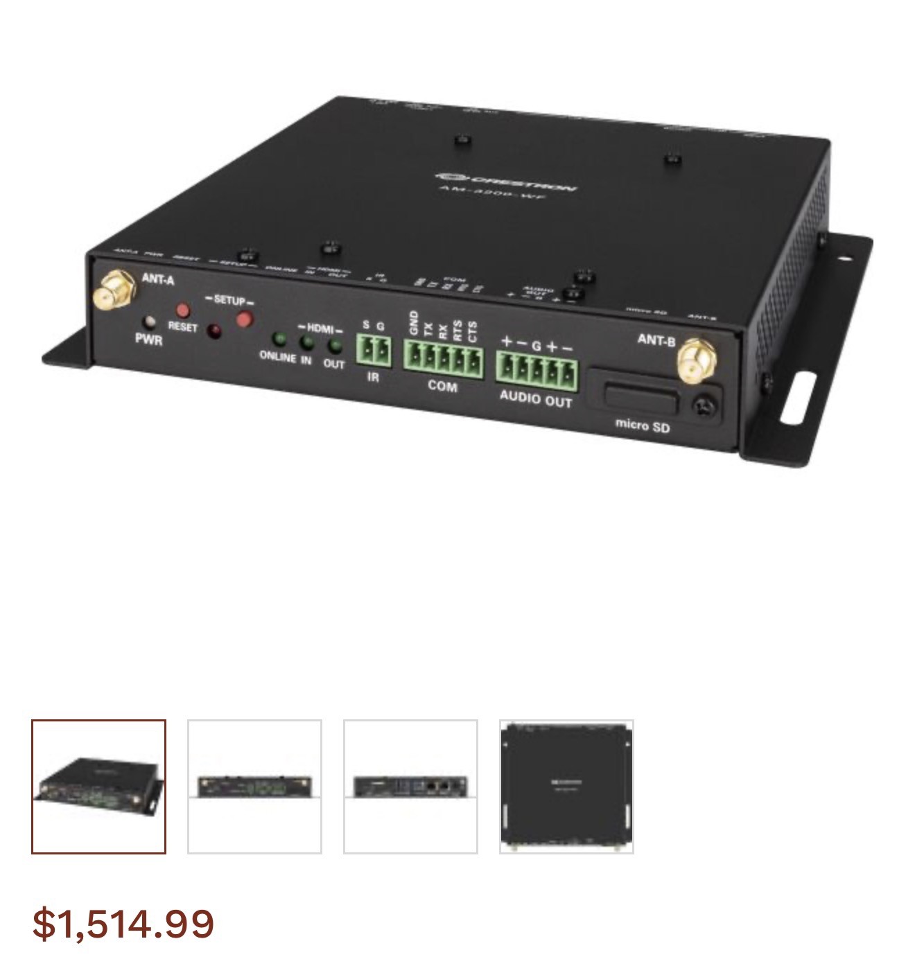 NEW Crestron AM-3200-WF AirMedia 3200 Wireless Presentation Receiver WiFi NEW Crestron AM-3200-WF AirMedia 3200 Wireless Presentation Receiver WiFi