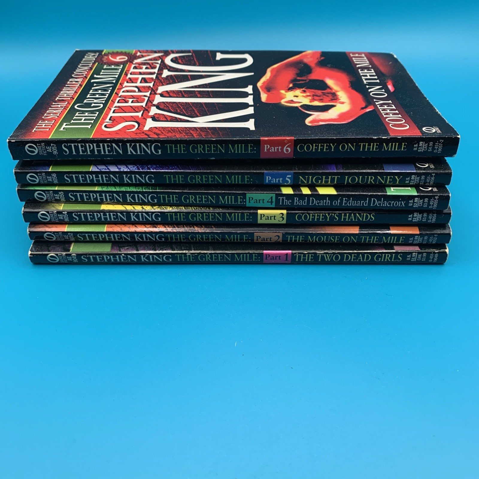 Stephen King\'s The Green Mile 1-6 Set 1996 Paperback Nice Condition Vintage Stephen King\'s The Green Mile 1-6 Set 1996 Paperback Nice Condition Vintage