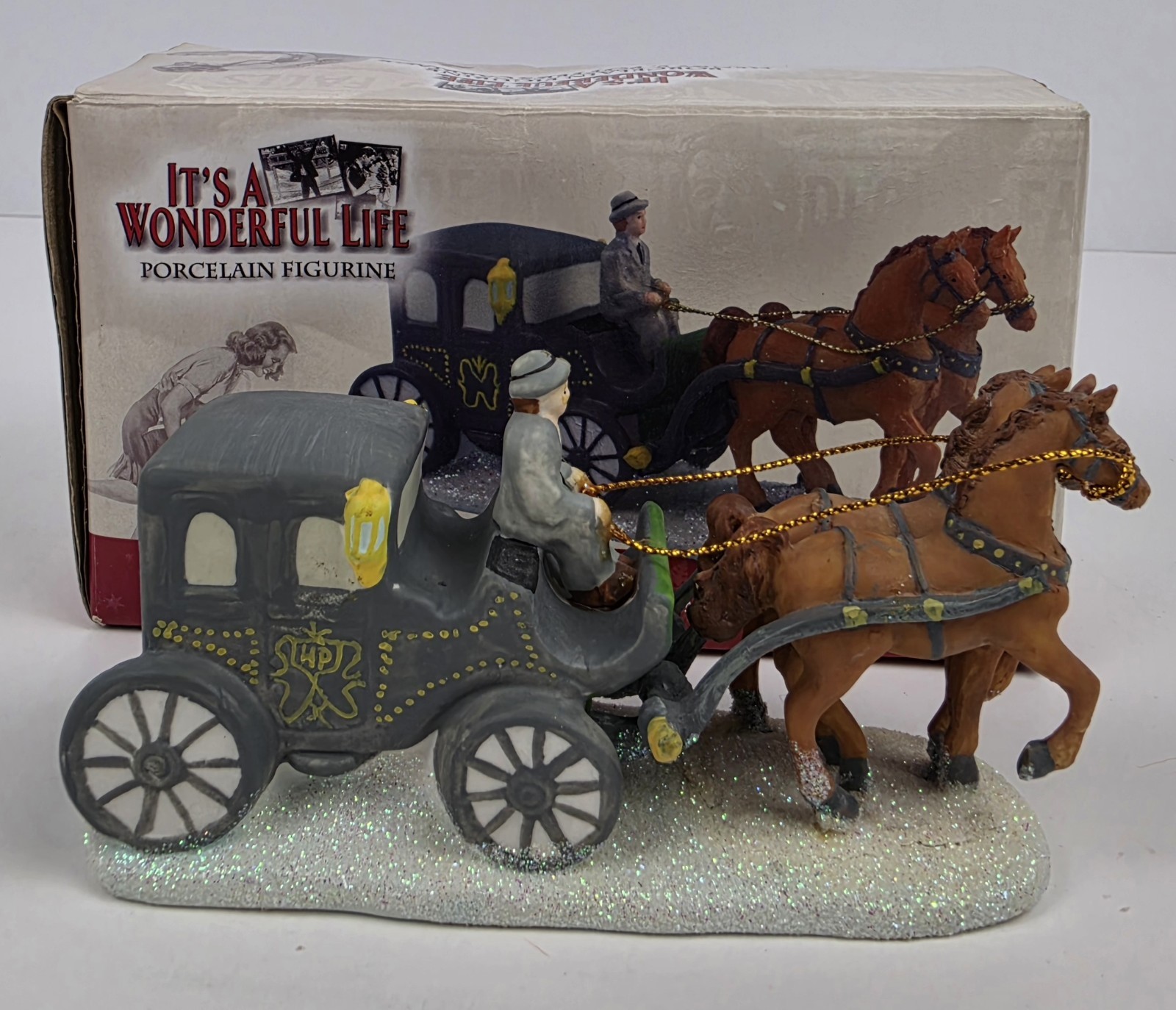Enesco It's A Wonderful Life Henry F. Potter's Carriage Porcelain Figurine Enesco It's A Wonderful Life Henry F. Potter's Carriage Porcelain Figurine