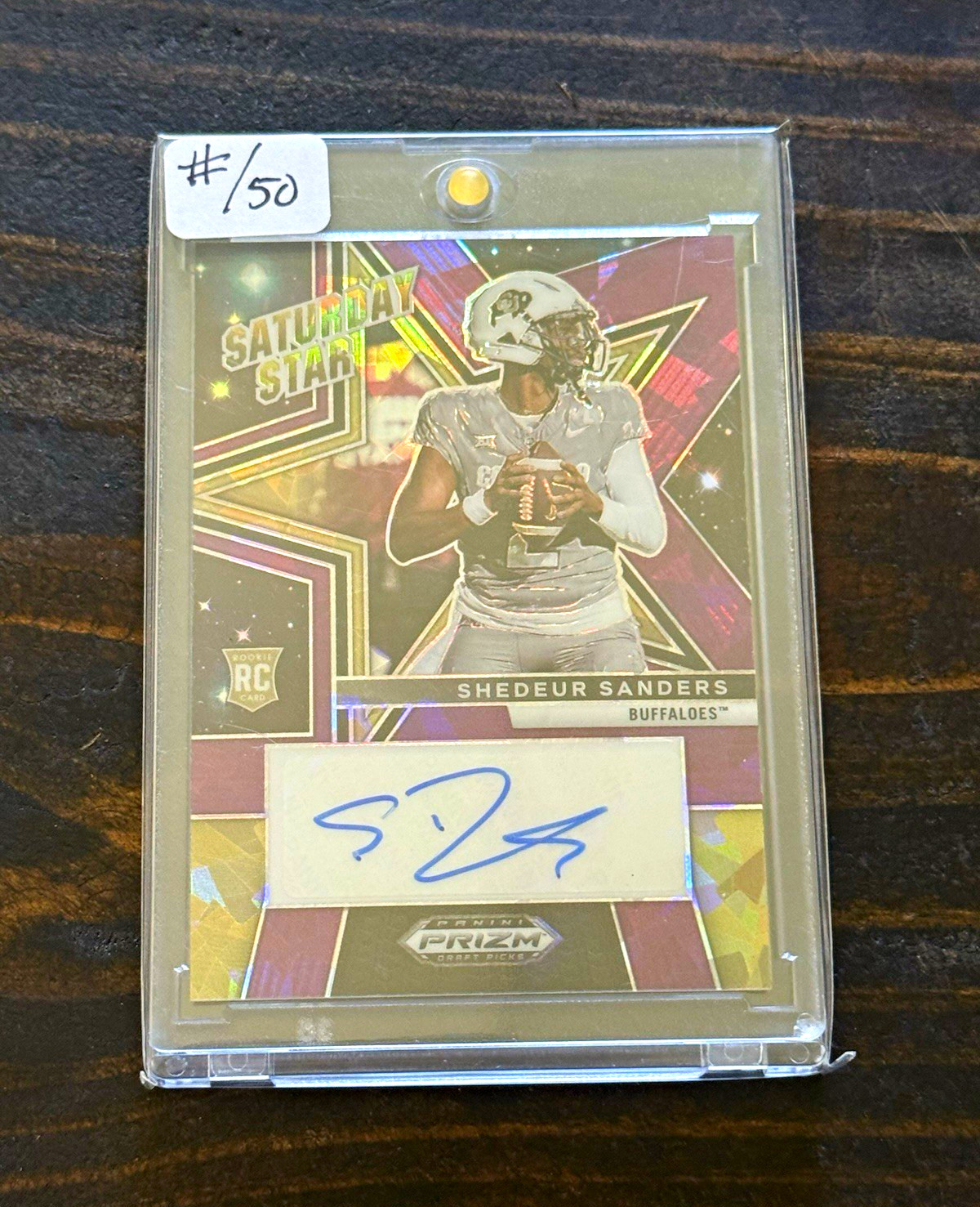 Panini Prizm Draft Picks Shedeur Sanders Sat Star Sigs Auto RC #SSS-SSS /50