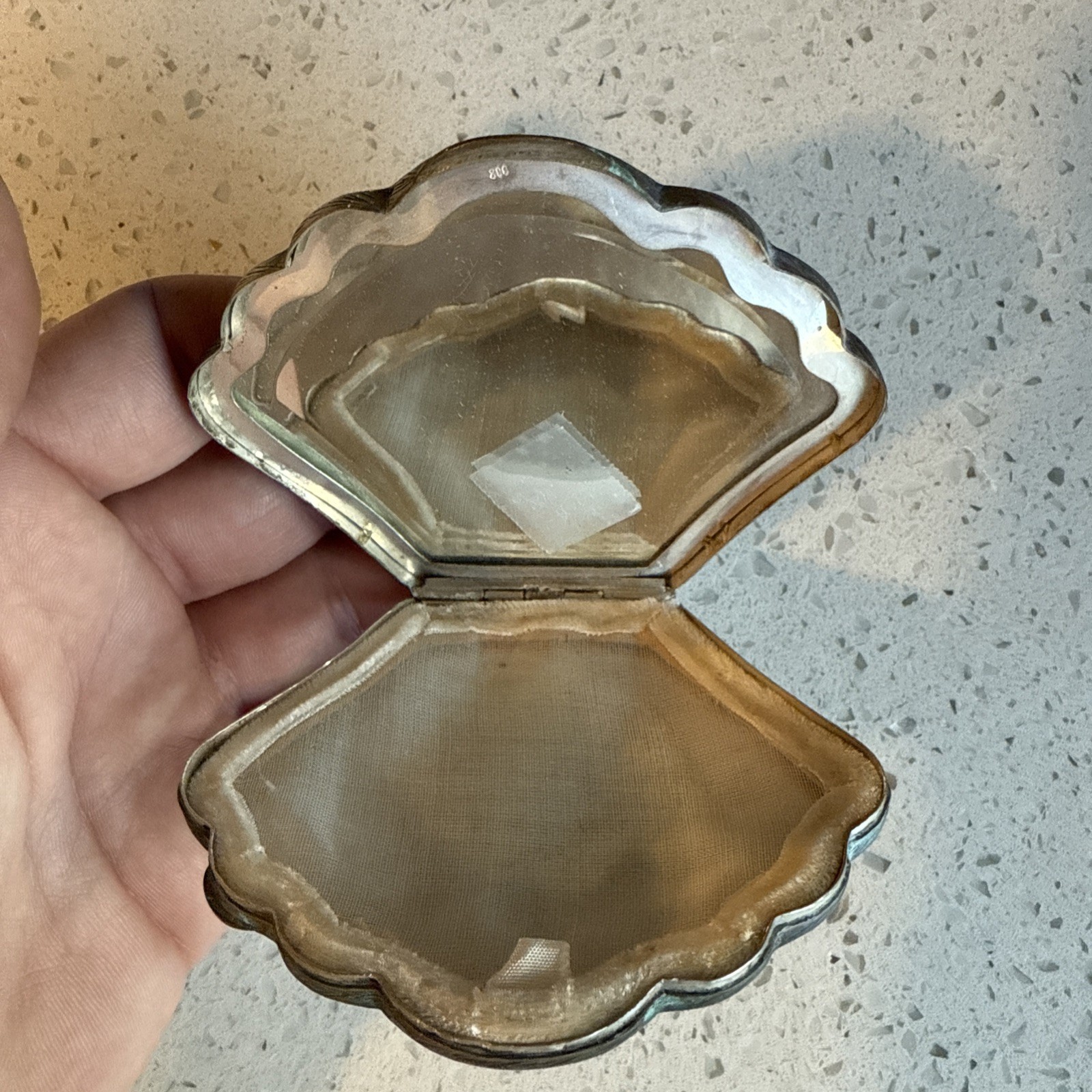 Antique 800 Silver Powder Compact or decorative case, likely of European Antique 800 Silver Powder Compact or decorative case, likely of European