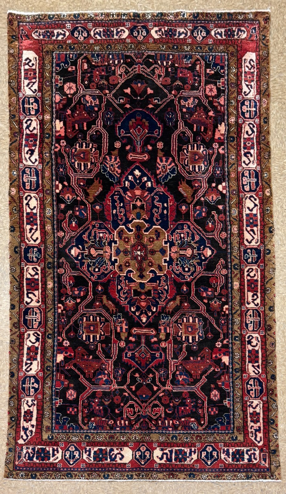 5x10 Vintage Nahavand Tribal Geometric Hand Knotted Wool Oriental Area Rug Boho