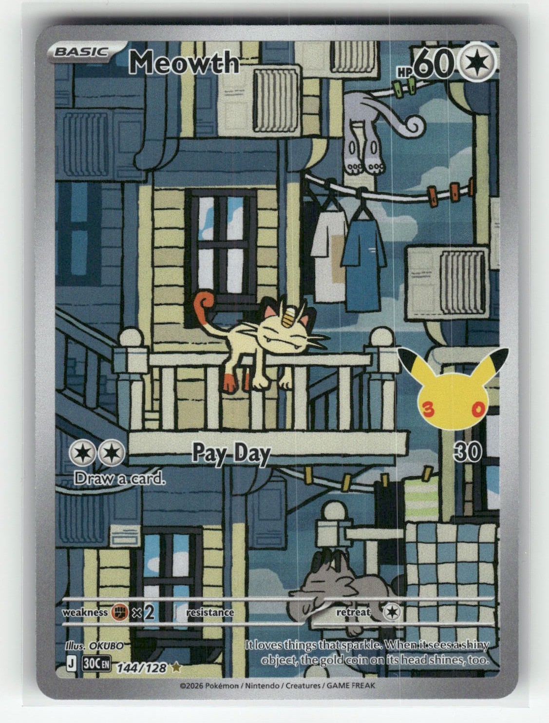 Meowth Holofoil [30C - 144/128]