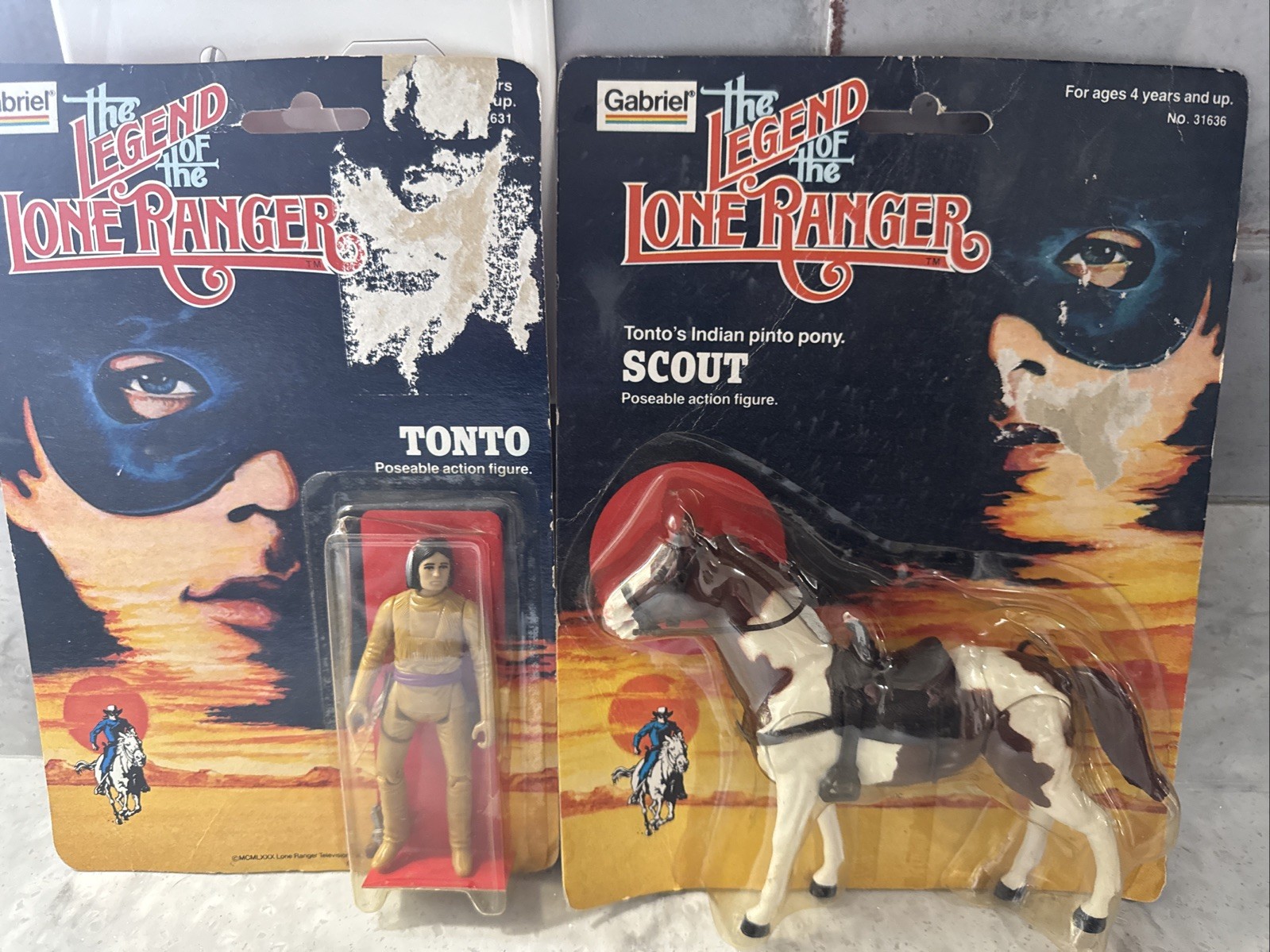 1980 Gabriel Legend Of The Lone Ranger Scout & Tonto New Fast Ship 1980 Gabriel Legend Of The Lone Ranger Scout & Tonto New Fast Ship