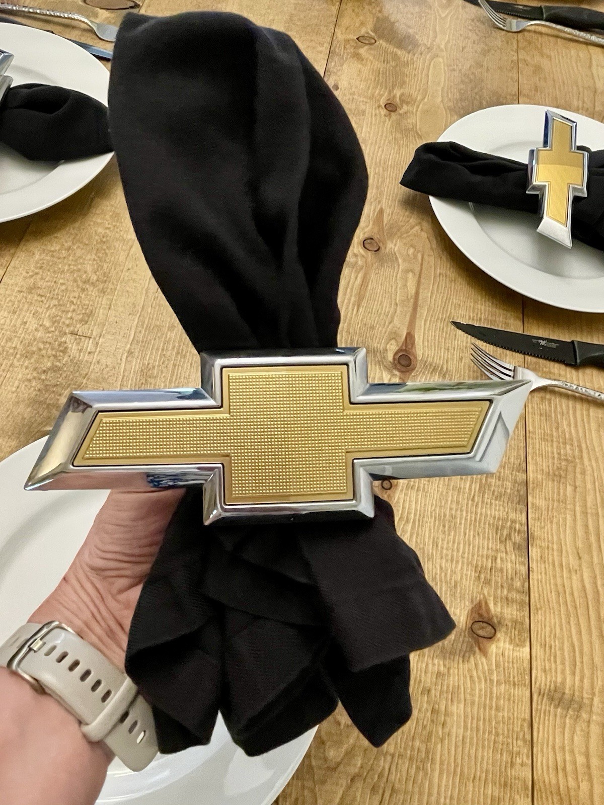 Custom Made Chevrolet Emblem Napkin Rings Custom Made Chevrolet Emblem Napkin Rings