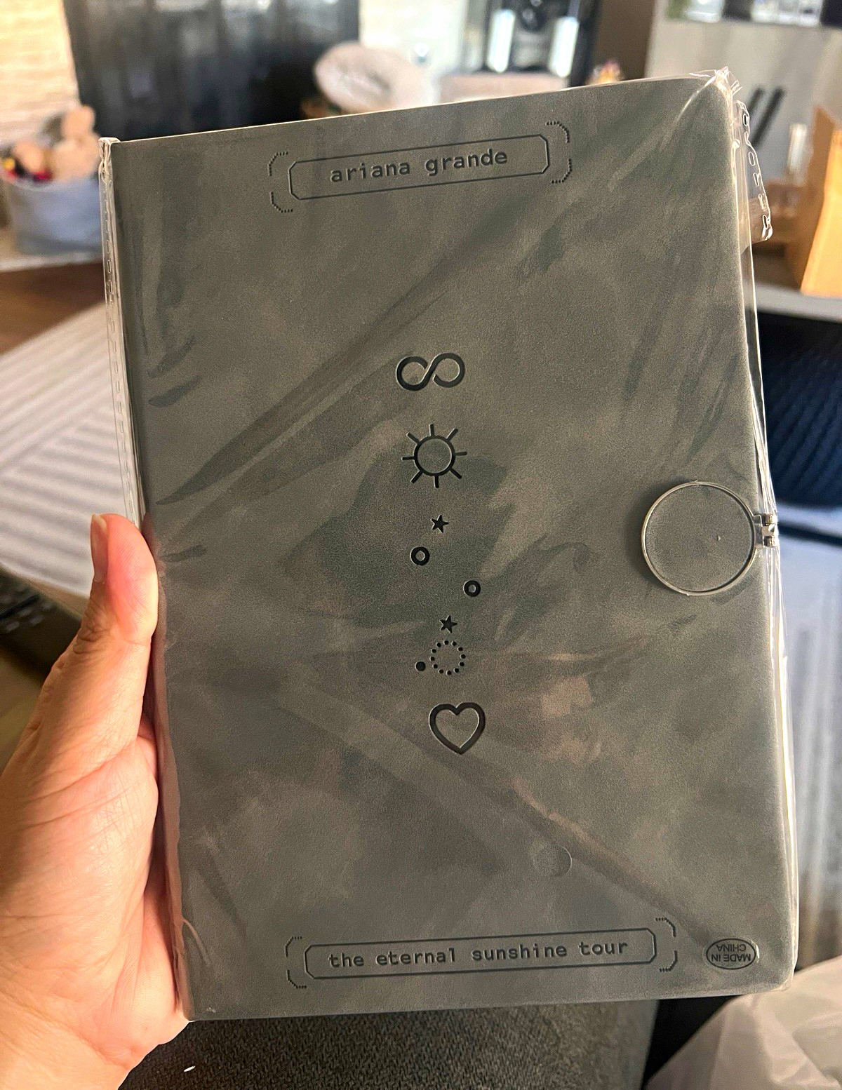 Ariana Grande The Eternal Sunshine Tour VIP Lined Journal Notebook Gray