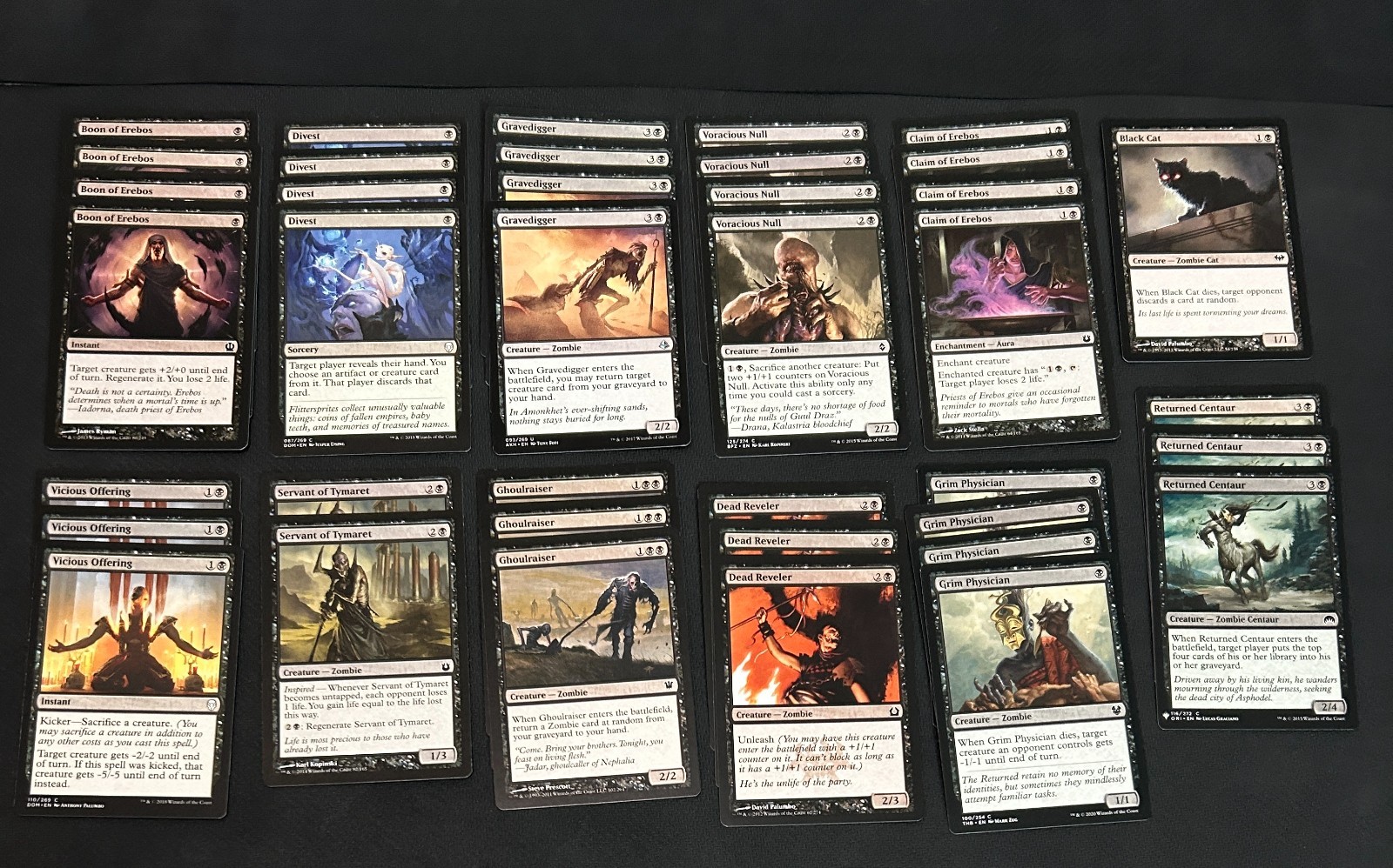 Pauper Mono Black Zombie - MTG Magic 60 Card Deck