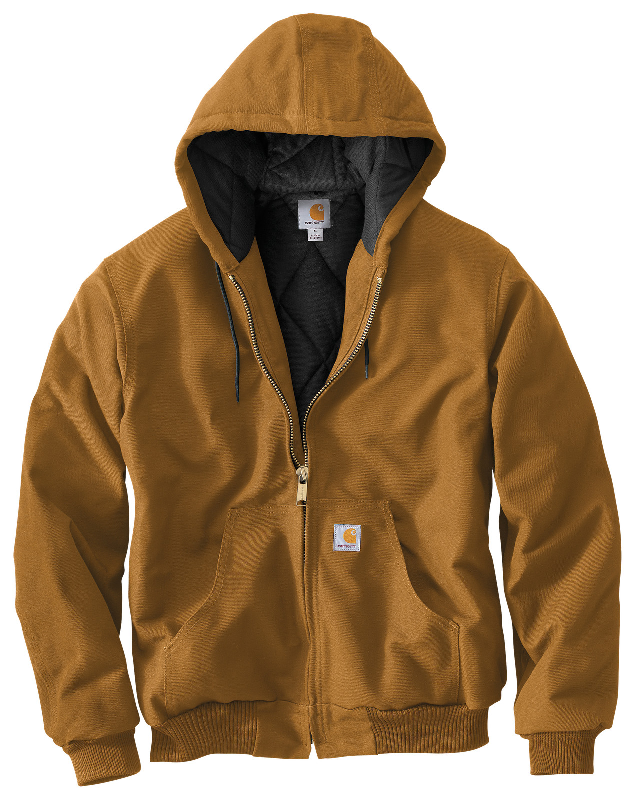 Carhartt 106673brn Loose-Fit Firm Duck Insulated Flannel-Lined Active Jacket for