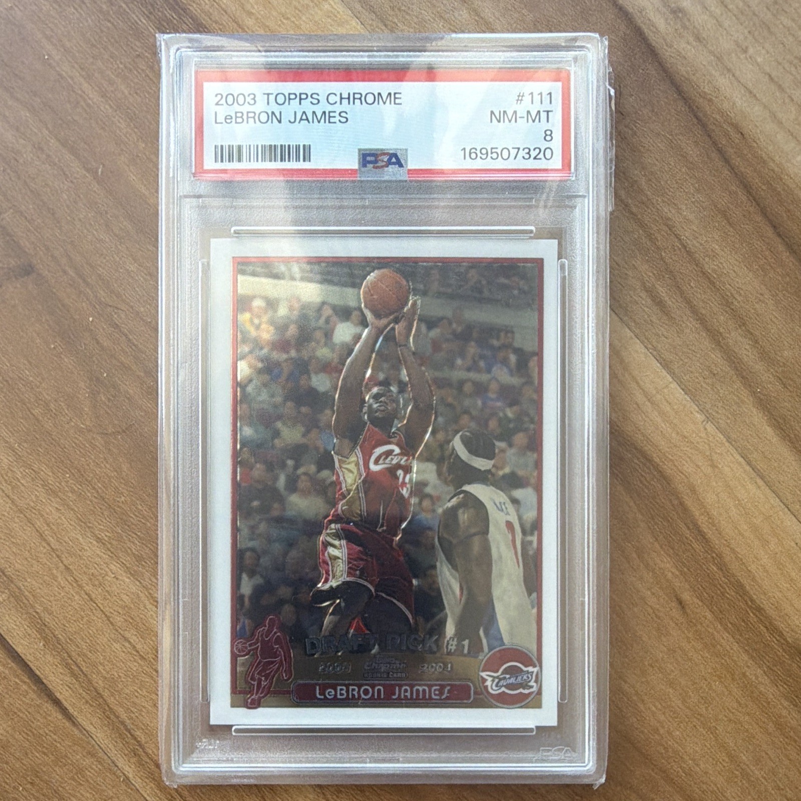 2003-04 Topps Chrome LeBron James #111 Rookie — PSA 8