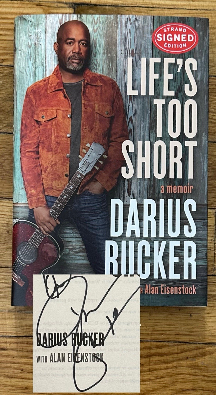 Darius Rucker Life\'s Too Short Memoir SIGNED First Edition HC Book Hootie NEW