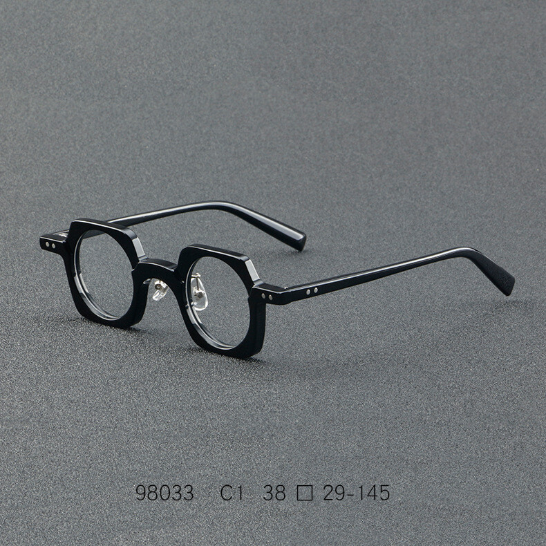 Retro Square Round Acetate Reading Glasses 38-29-145 Irregular Eyeglasses Frame