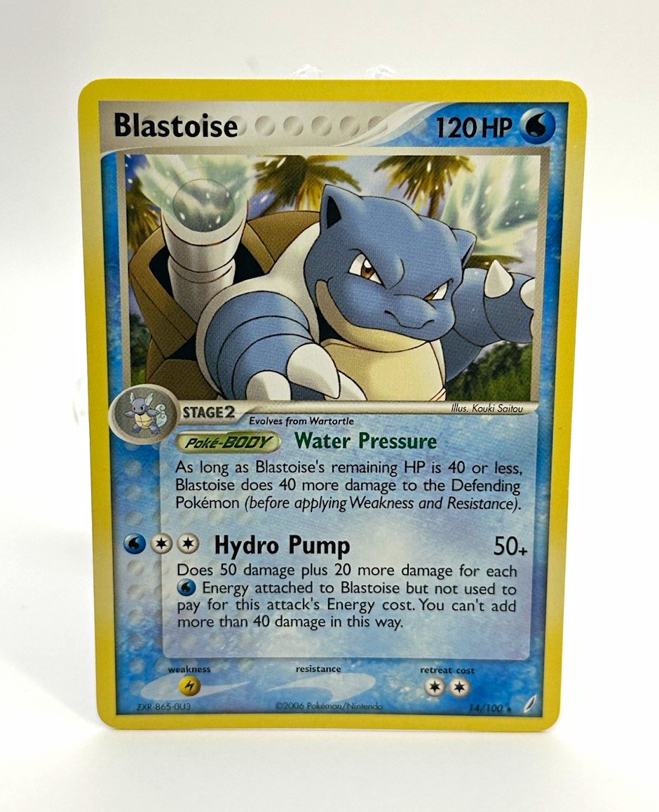 Pokemon TCG Blastoise 14/100 EX Crystal Guardians Base Rare EN 2006 - NM Pokemon TCG Blastoise 14/100 EX Crystal Guardians Base Rare EN 2006 - NM