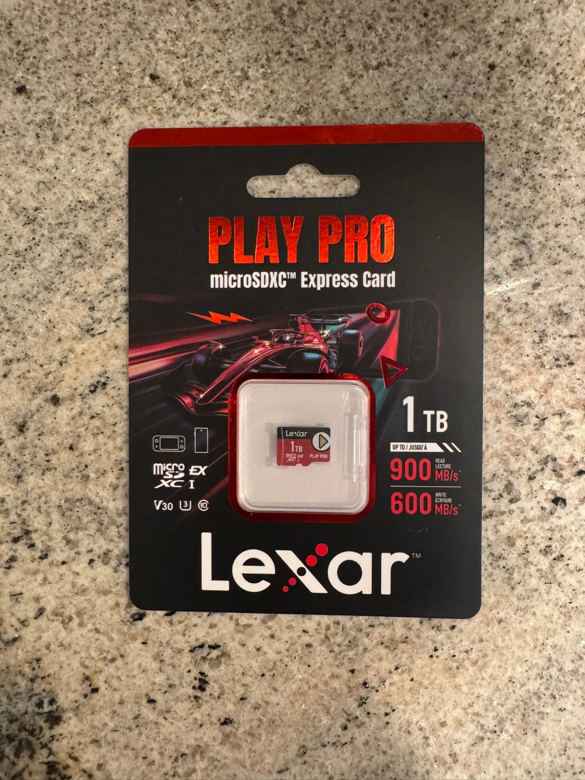 Lexar 1TB PLAY PRO microSD Express Card Switch 2 UHS-I SDXC 900/600 MB/s SEALED