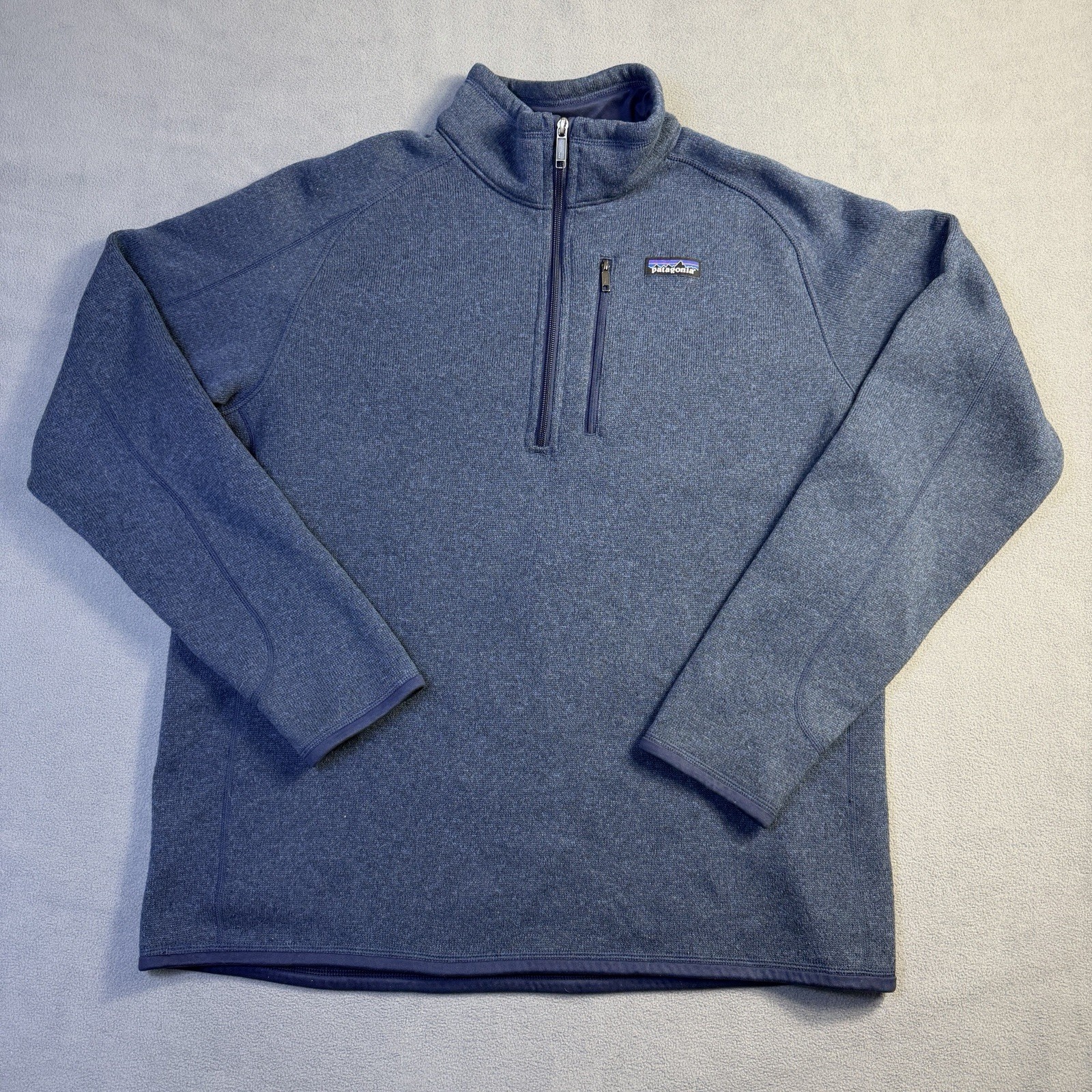 Patagonia Better Sweater Mens XL Blue 1/4 Quarter Zip Fleece Pullover Hiking