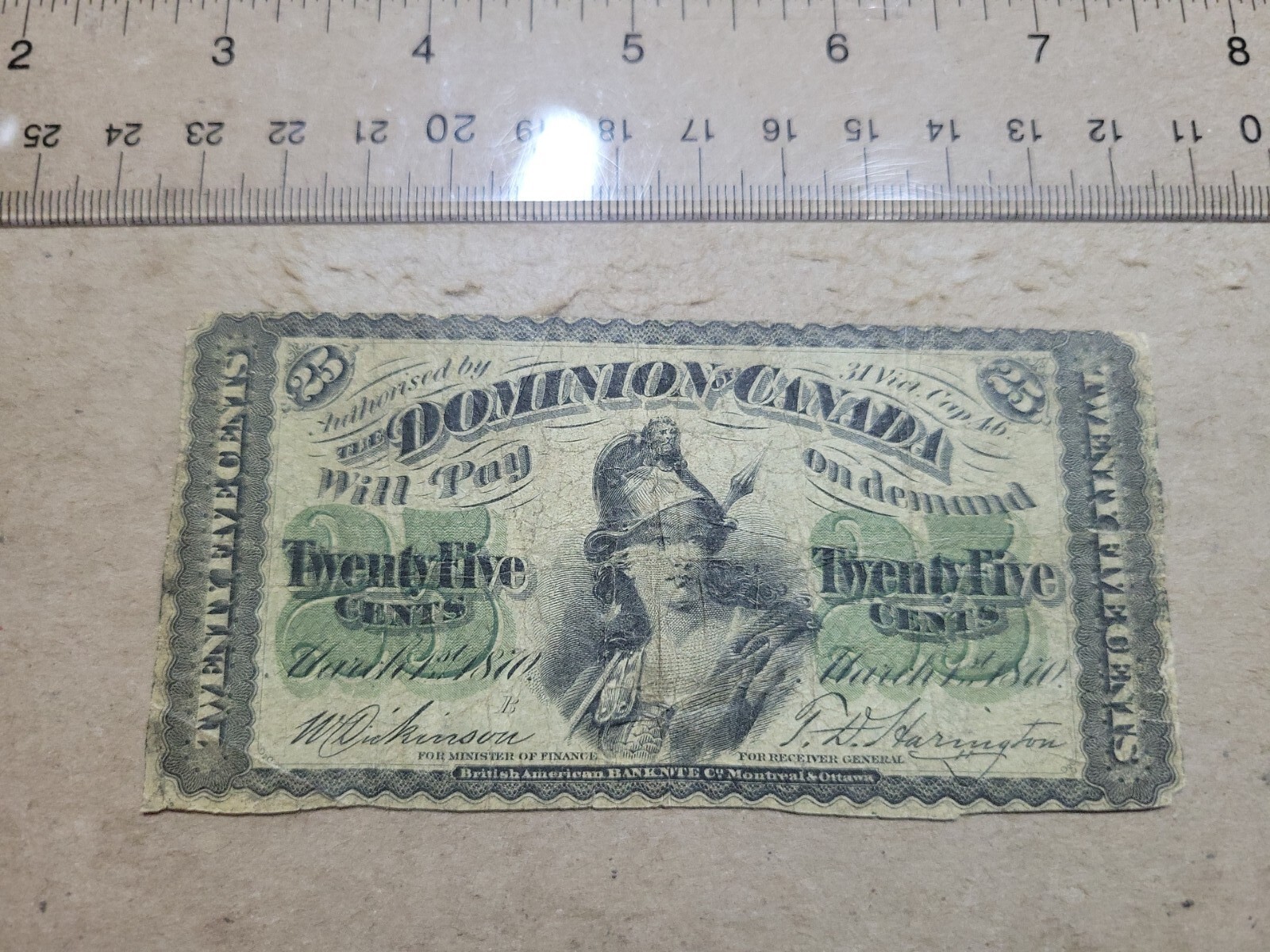 🇨🇦 Dominion of Canada 25 cents 1870 DC-1 \