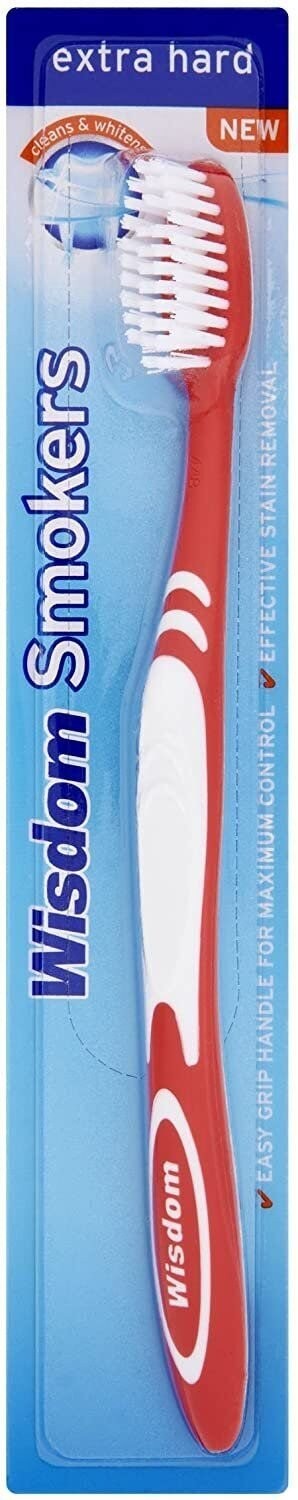 6X Wisdom Smokers Extra Hard Brush Toothbrush (Previously Addis) by Wisdom 6X Wisdom Smokers Extra Hard Brush Toothbrush (Previously Addis) by Wisdom