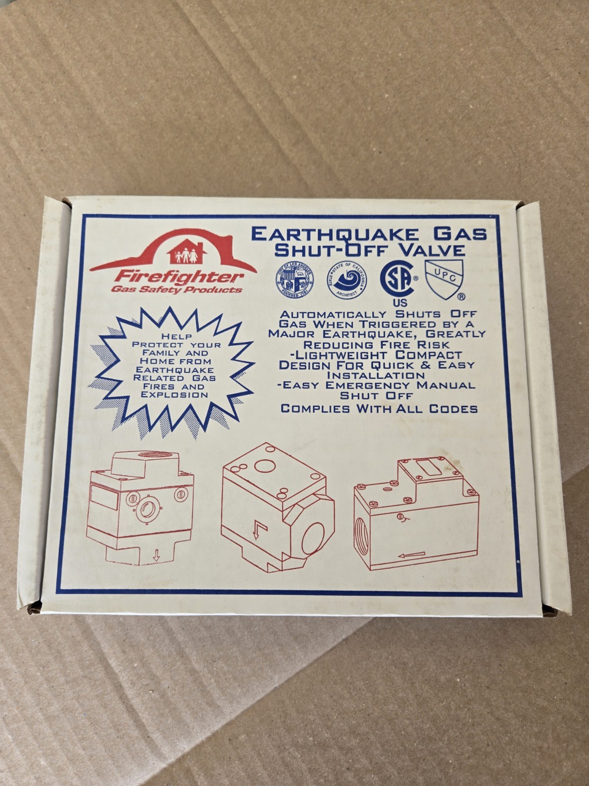 Little Firefighter AGV-75 Earthquake Gas Auto Shut-Off Valve 3/4 Inch Little Firefighter AGV-75 Earthquake Gas Auto Shut-Off Valve 3/4 Inch