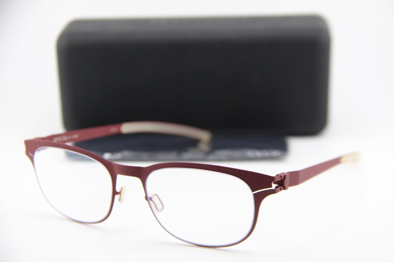 NEW MYKITA NO.1 JACKIE COL.080 BURGUNDY GUNMETAL EYEGLASSES W/CASE 50-20