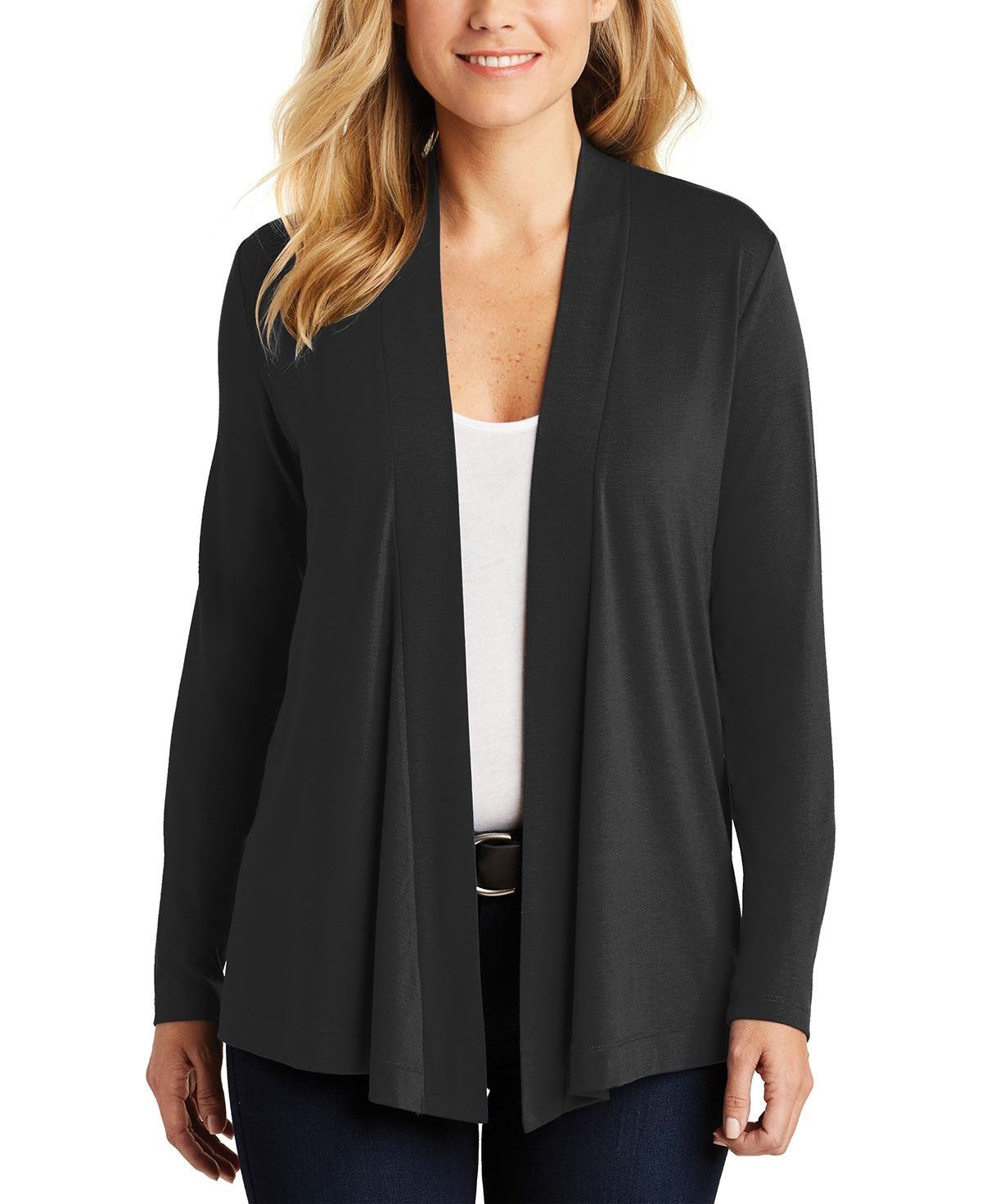 JustBlanks Women's Open Front Premium Super Soft Jersey Knit Cardigan - JBL5430