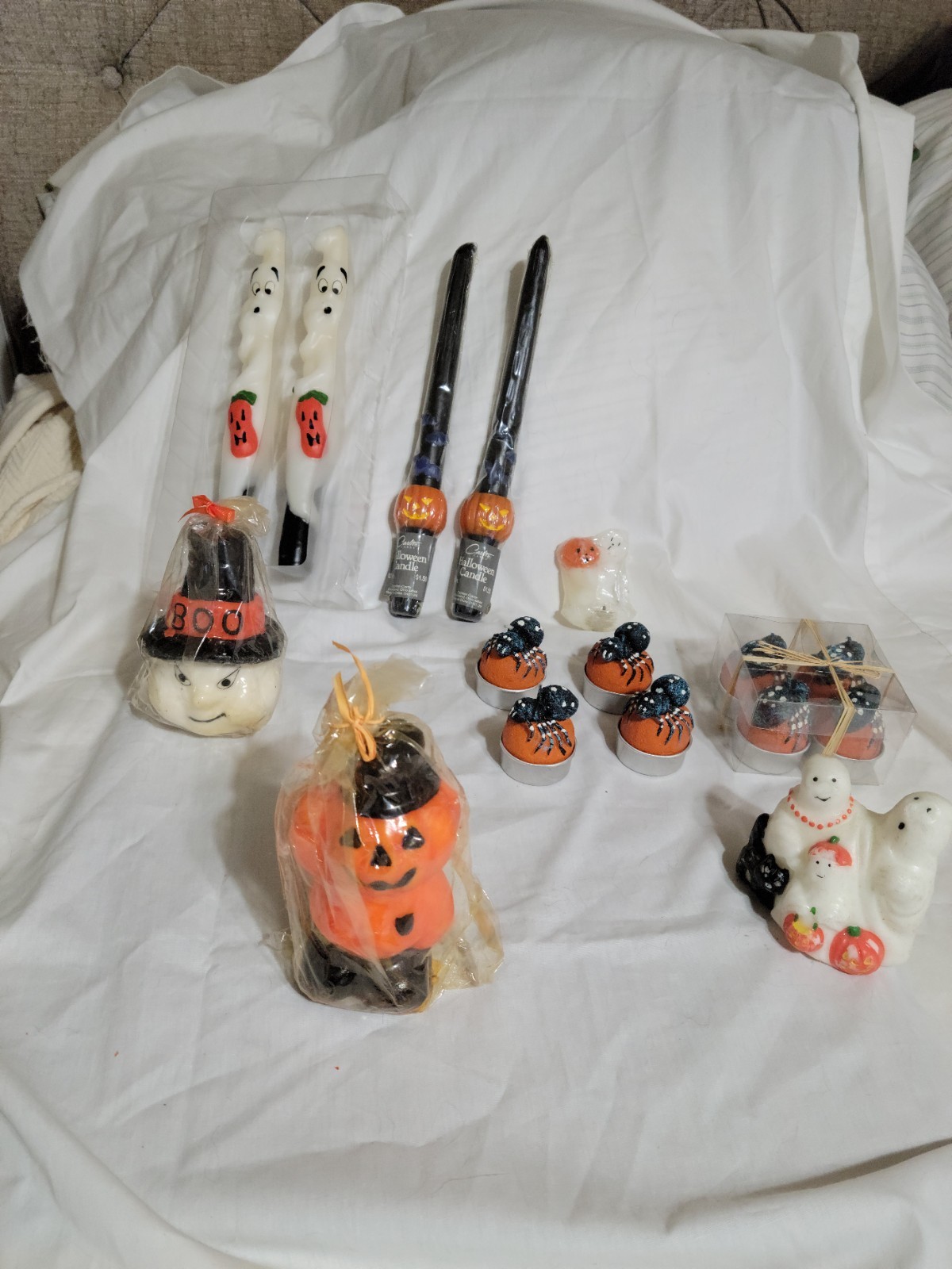 16 Vntg Halloween Candles Ghost/Spiders/pumpkins Various Brands 16 Vntg Halloween Candles Ghost/Spiders/pumpkins Various Brands