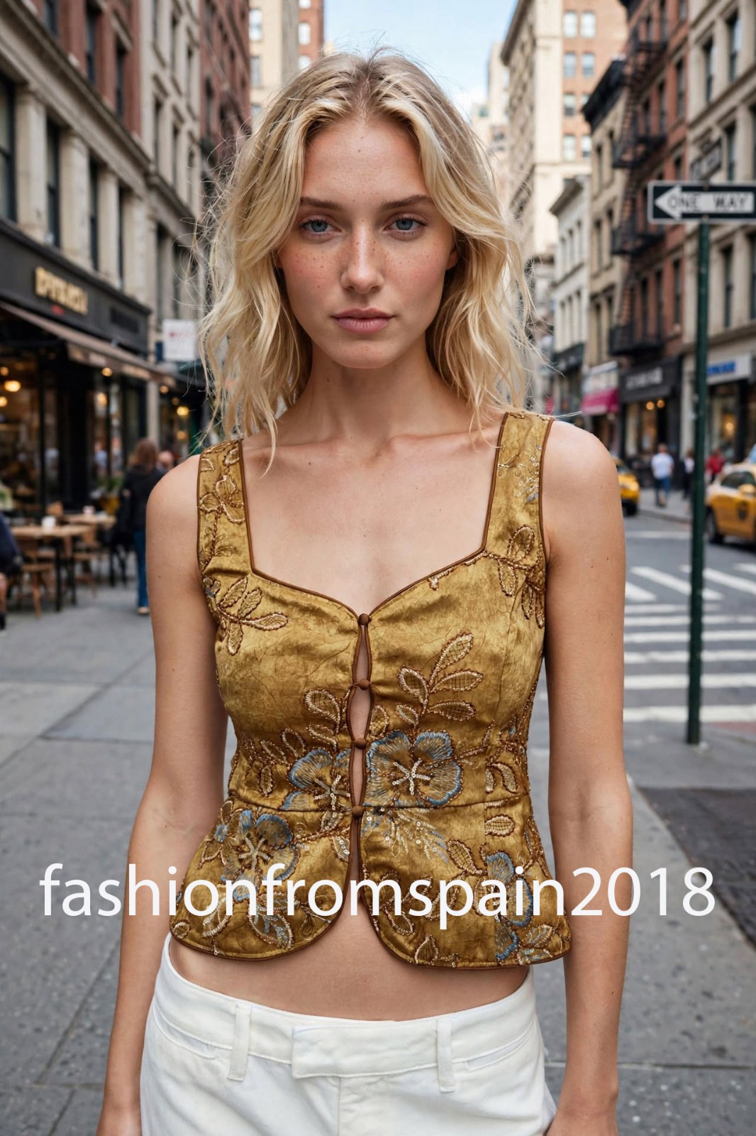 ZARA NEW WOMAN STRAPPY BEADED EMBROIDERED VEST TOP OCHER S,M,L 1067/626/703