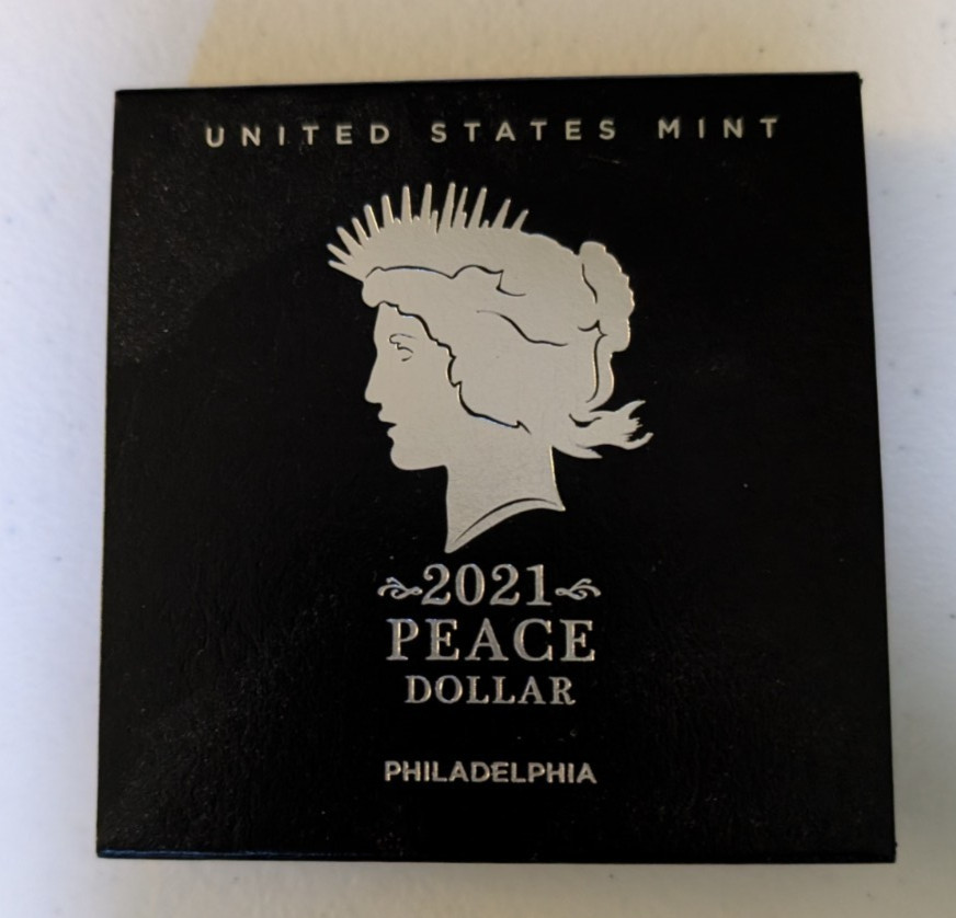 2021-P Uncirculated Peace Silver Dollar OGP & COA 21XH 2021-P Uncirculated Peace Silver Dollar OGP & COA 21XH
