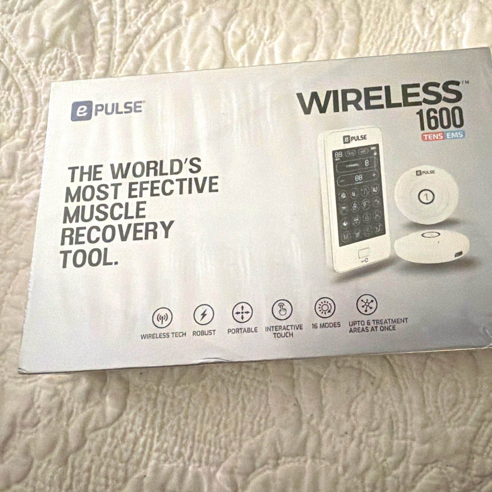 ePulse Wireless 1600 Wireless 2-Channel Handheld TENS/EMS Muscle Stimulator ePulse Wireless 1600 Wireless 2-Channel Handheld TENS/EMS Muscle Stimulator