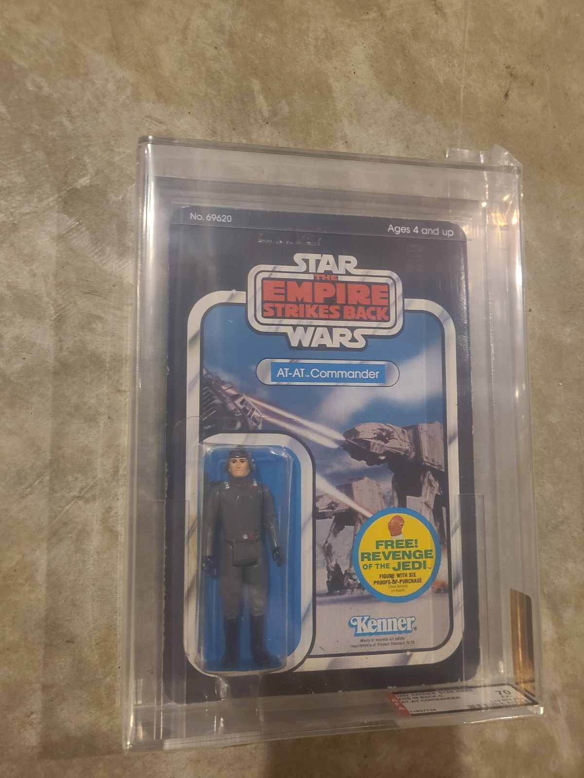 Vintage 1982 Kenner Star Wars ESB 48 Back-C AT-AT Commander MOC AFA 70