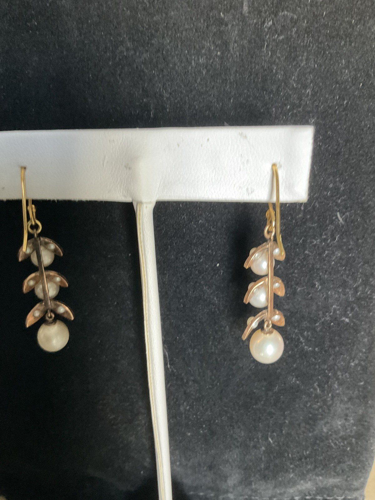 Vintage 14kt Gold And Pearl Drop Earrings Vintage 14kt Gold And Pearl Drop Earrings