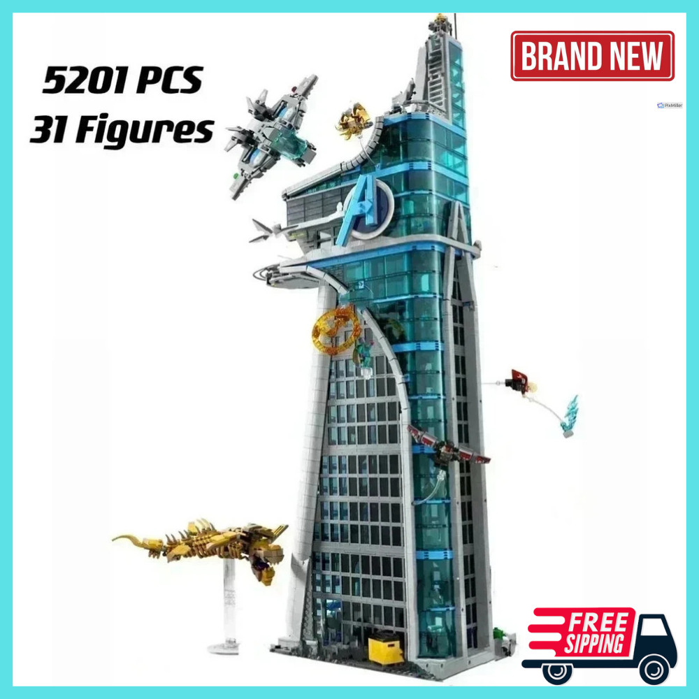 NEW Avengers Tower 5,201 Pieces SuperHero Revenge Tower Model Building Set
