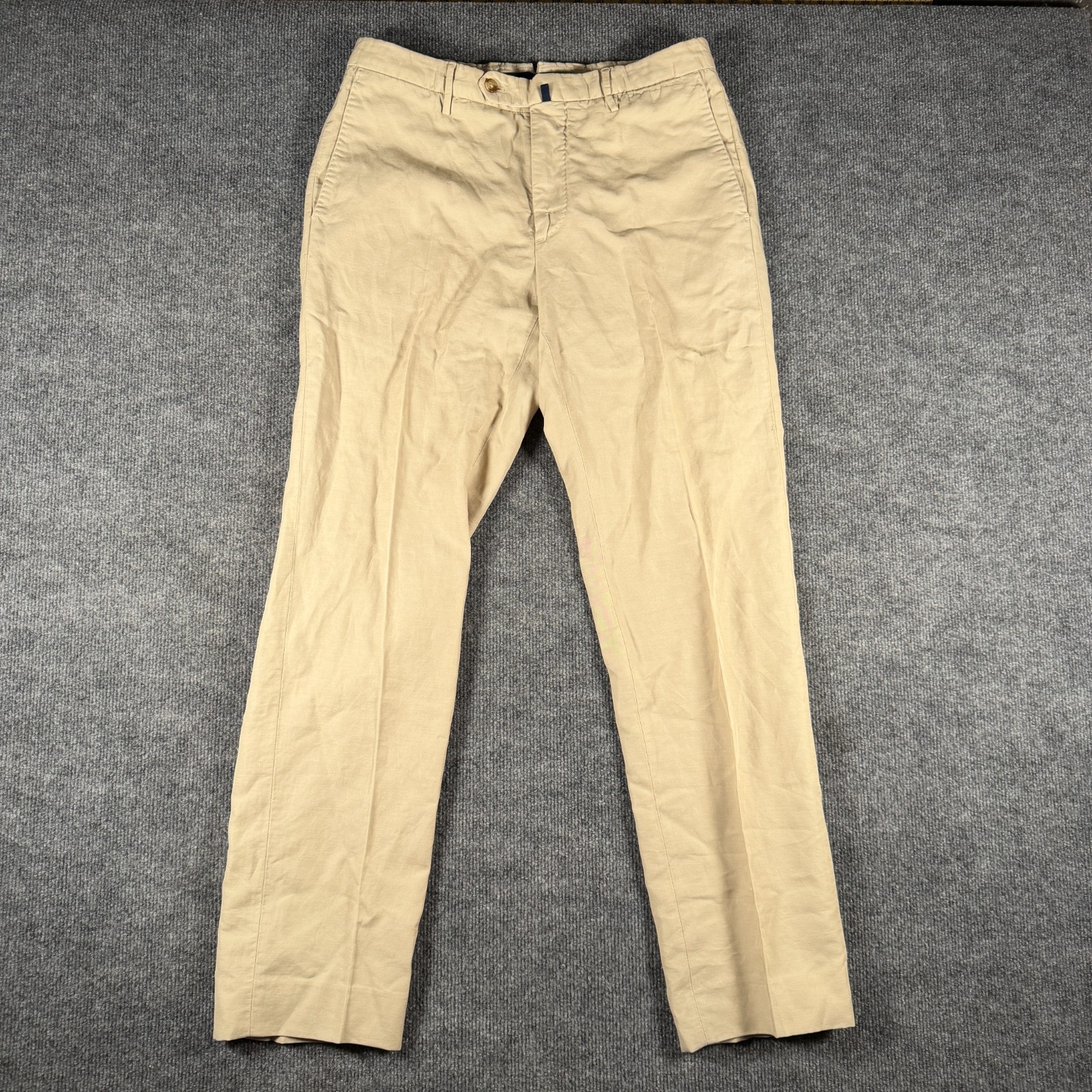 Incotex Slowear 32x31 Linen Cotton Chinolino Pants Beige