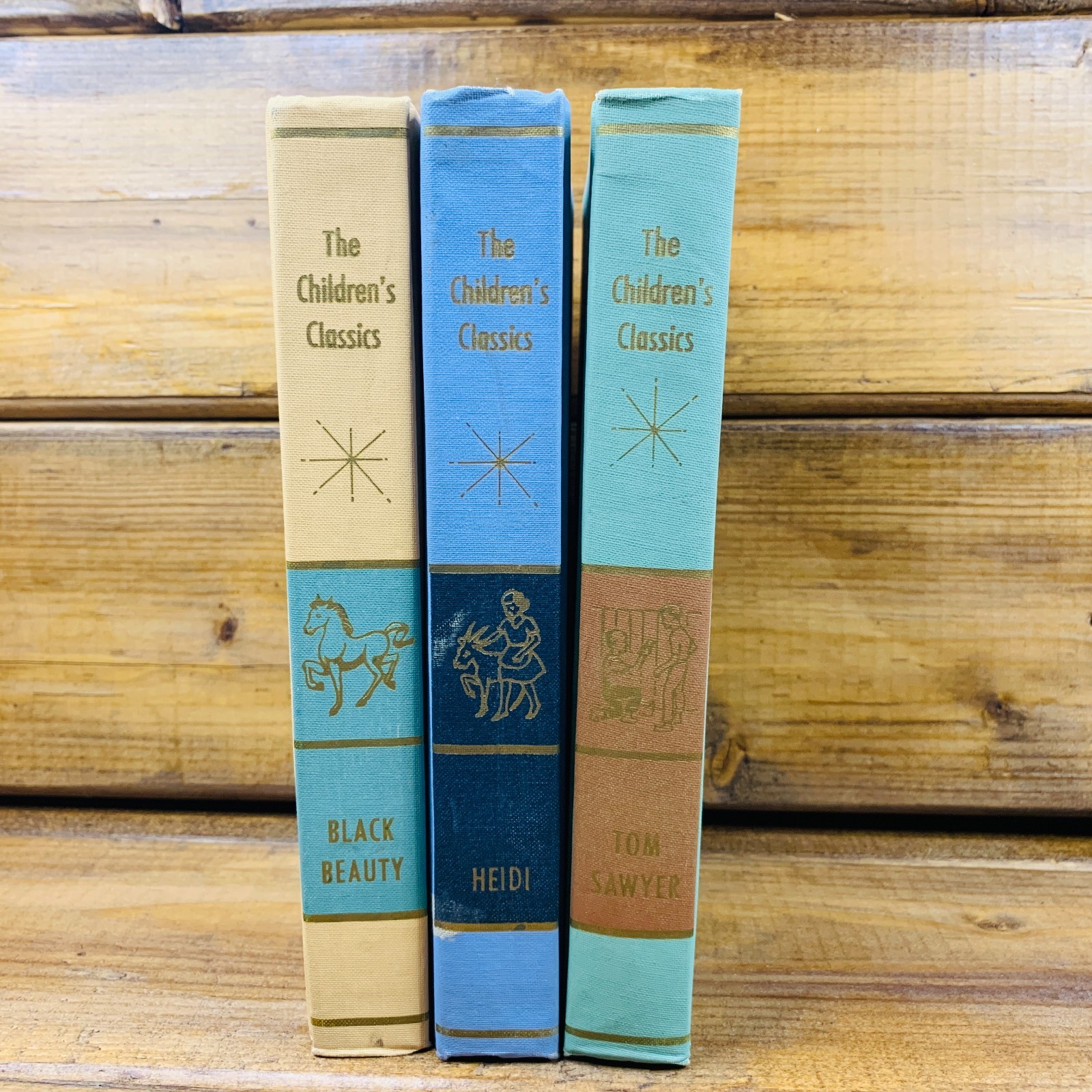 Vintage 1961 Children\'s Classics 3-Book Lot: Black Beauty Heidi Tom Sawyer Vintage 1961 Children\'s Classics 3-Book Lot: Black Beauty Heidi Tom Sawyer