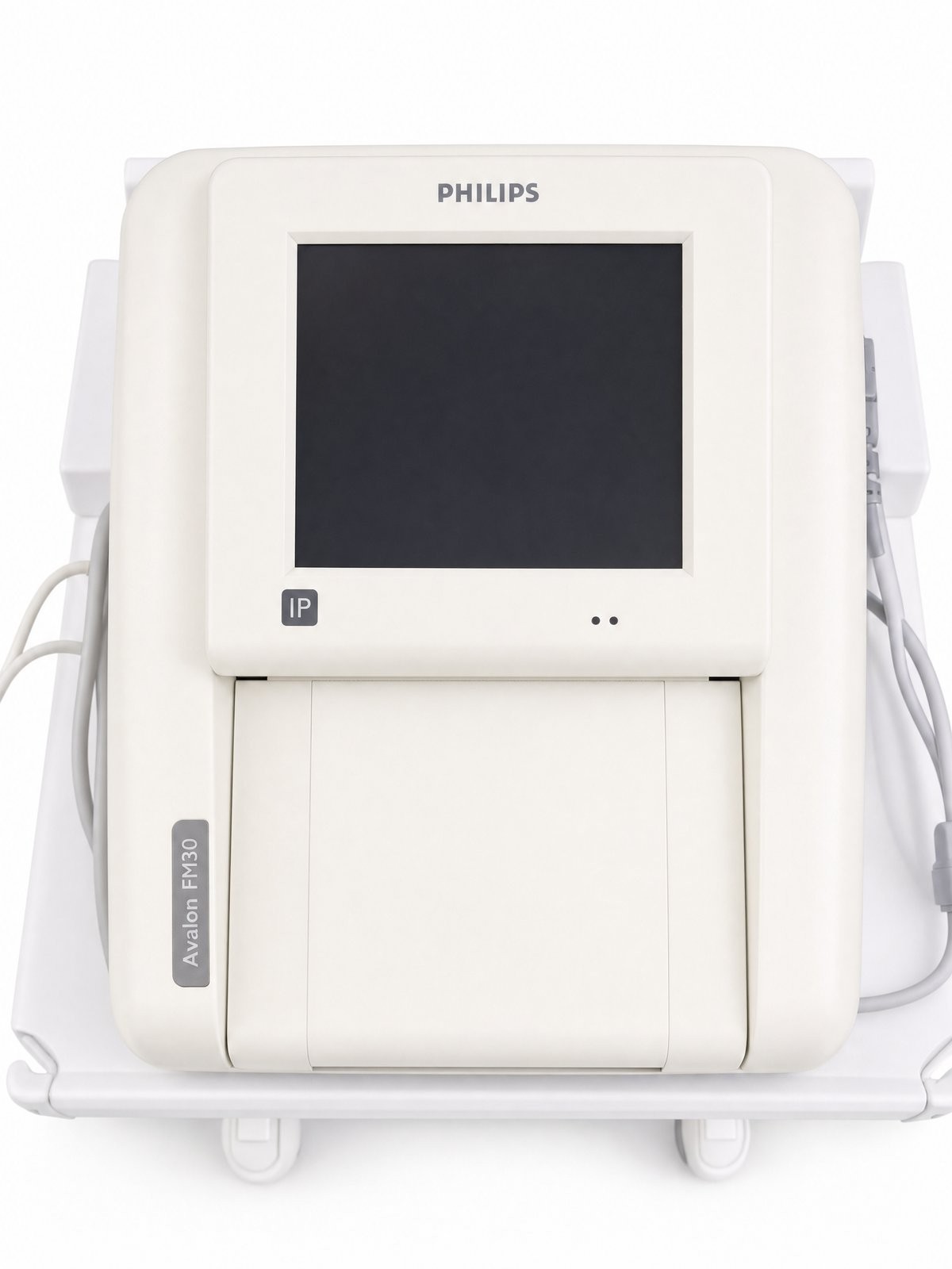 Philips Avalon FM30 Fetal Monitor M2703A w/ Cart, Printer & 2 Transducers