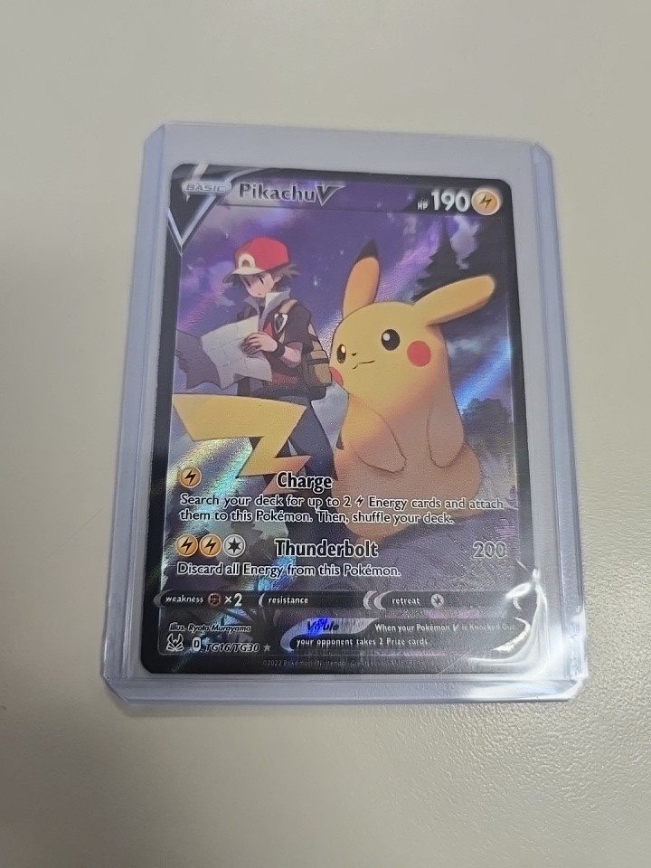 2022 Pokemon Lost Origin Pikachu V TG16/TG30 Gallery Full Art. 2022 Pokemon Lost Origin Pikachu V TG16/TG30 Gallery Full Art.