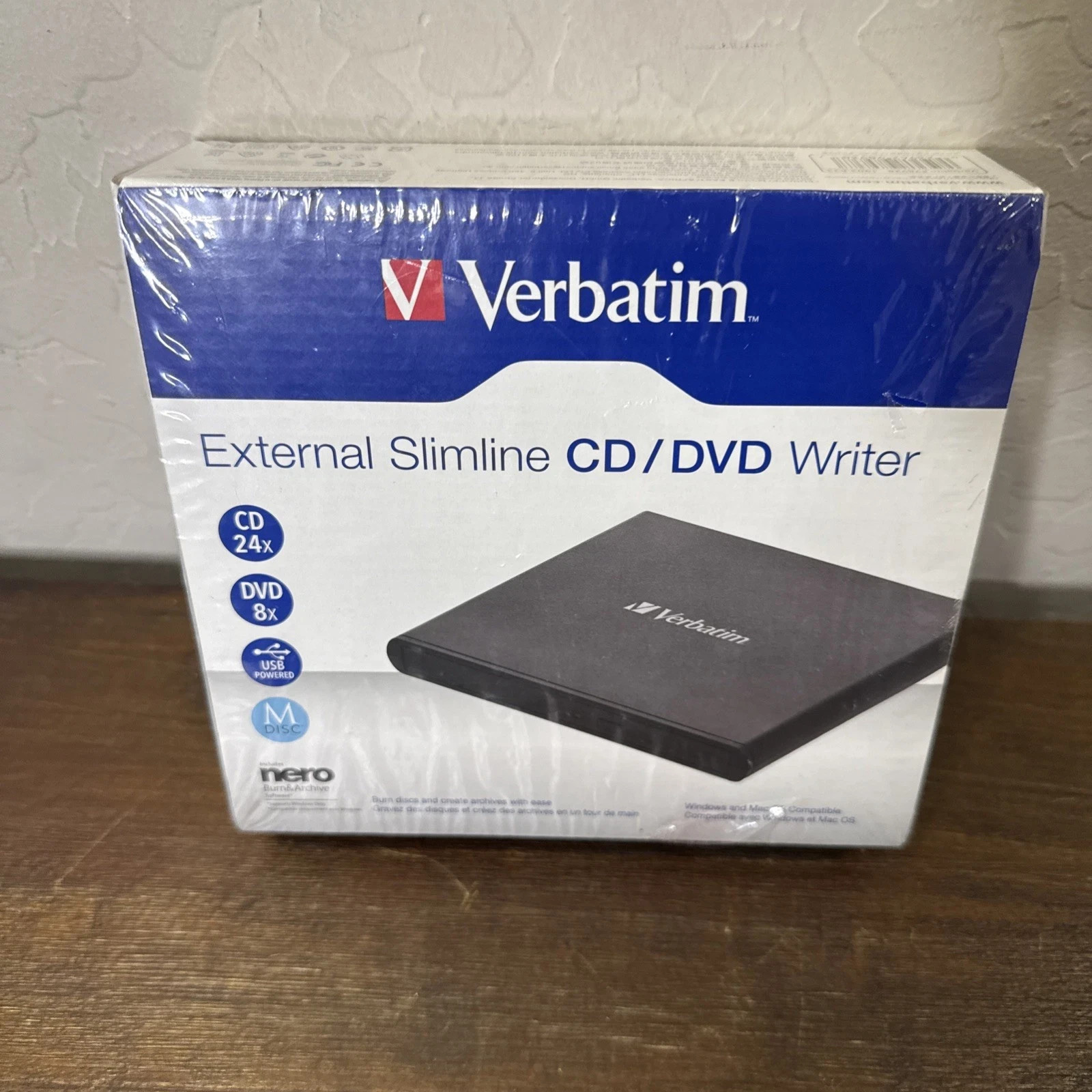 Verbatim External Slimline DVD/CD Writer, Burner, Reader, Player, NEW Sealed Verbatim External Slimline DVD/CD Writer, Burner, Reader, Player, NEW Sealed