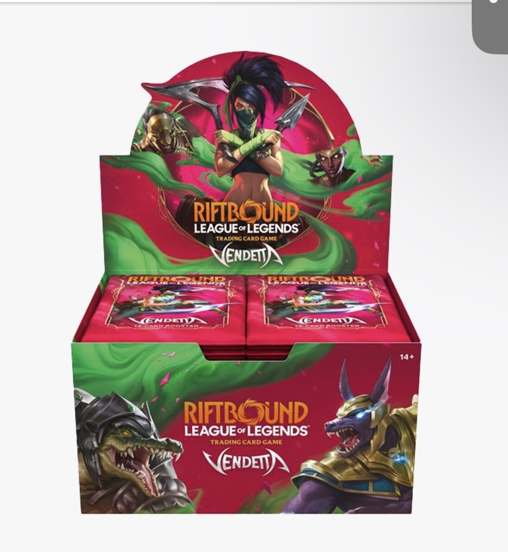 Riftbound League of Legends Vendetta Booster Box - NEW IN-HAND SEALED Riftbound League of Legends Vendetta Booster Box - NEW IN-HAND SEALED