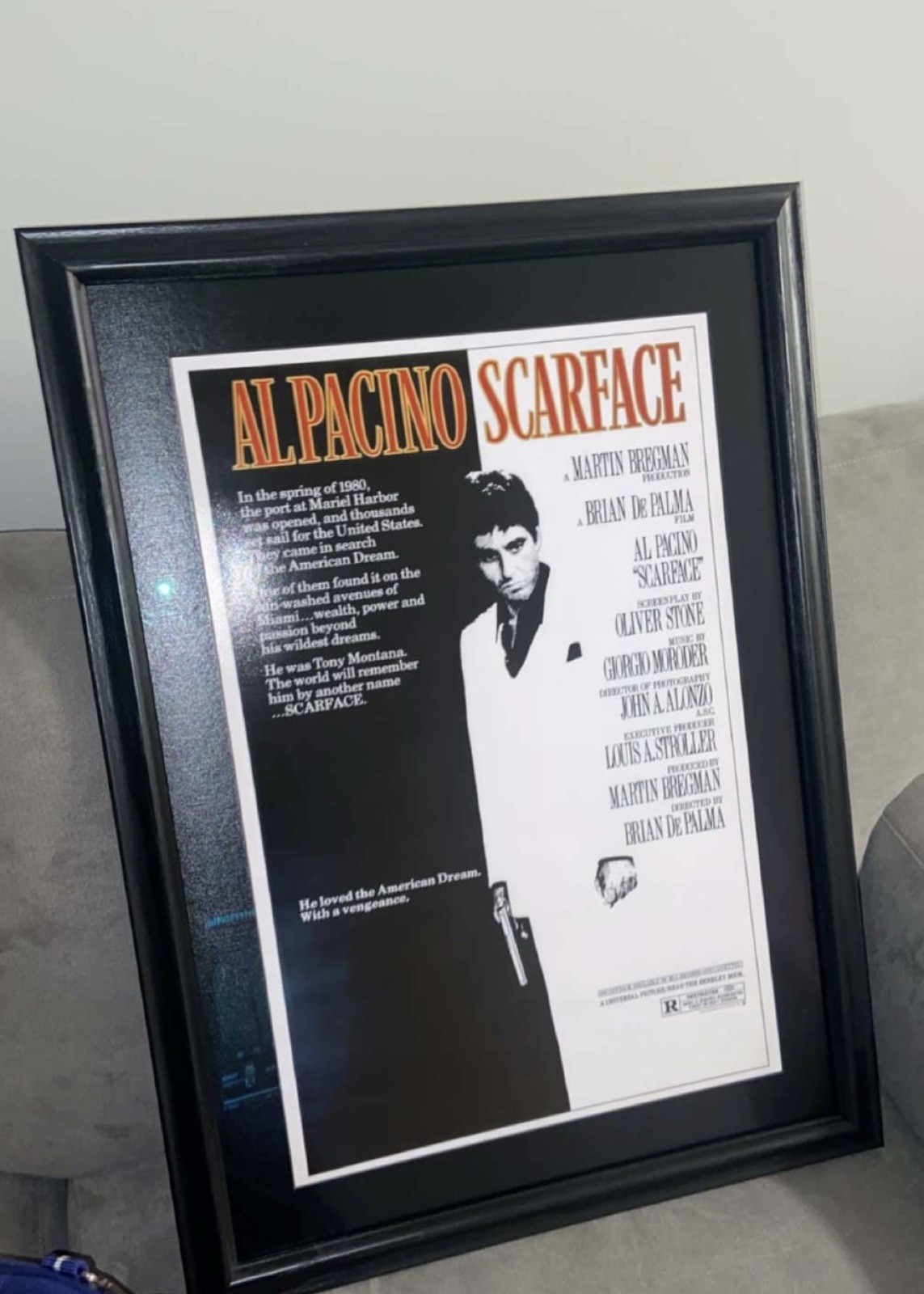 1983 SCARFACE Framed Movie Poster 30X22 with anti reflective glass. 1983 SCARFACE Framed Movie Poster 30X22 with anti reflective glass.