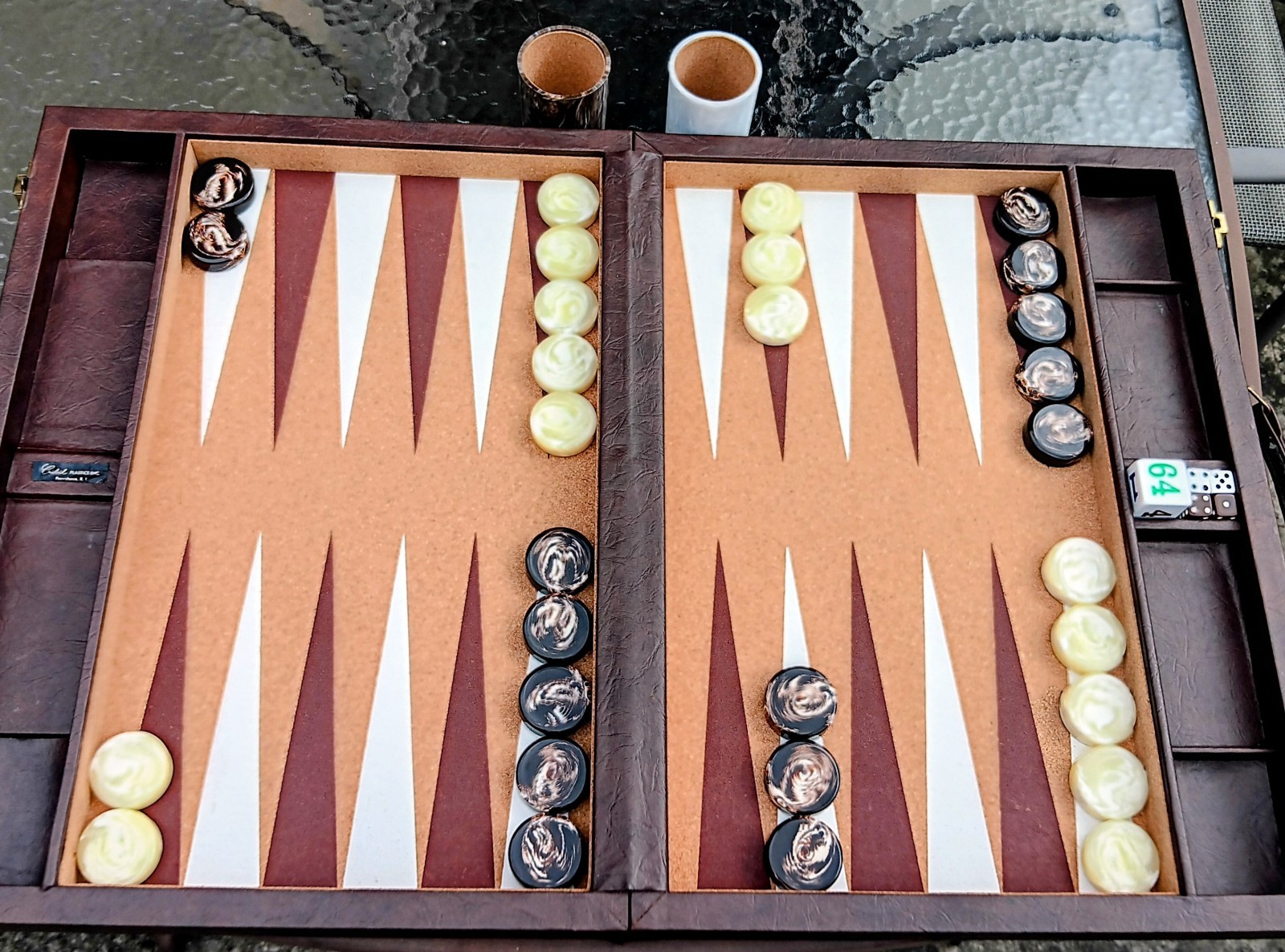 Royal Crisloid Tournament Backgammon Set 31in X 21in Gorgeous Vintage LOOK
