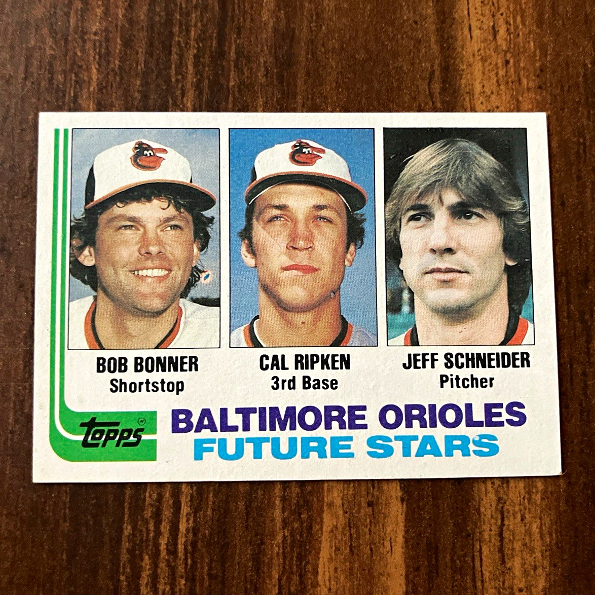 Topps 1982 #21 Baltimore Orioles Future Stars Cal Ripken Bonner Schneider