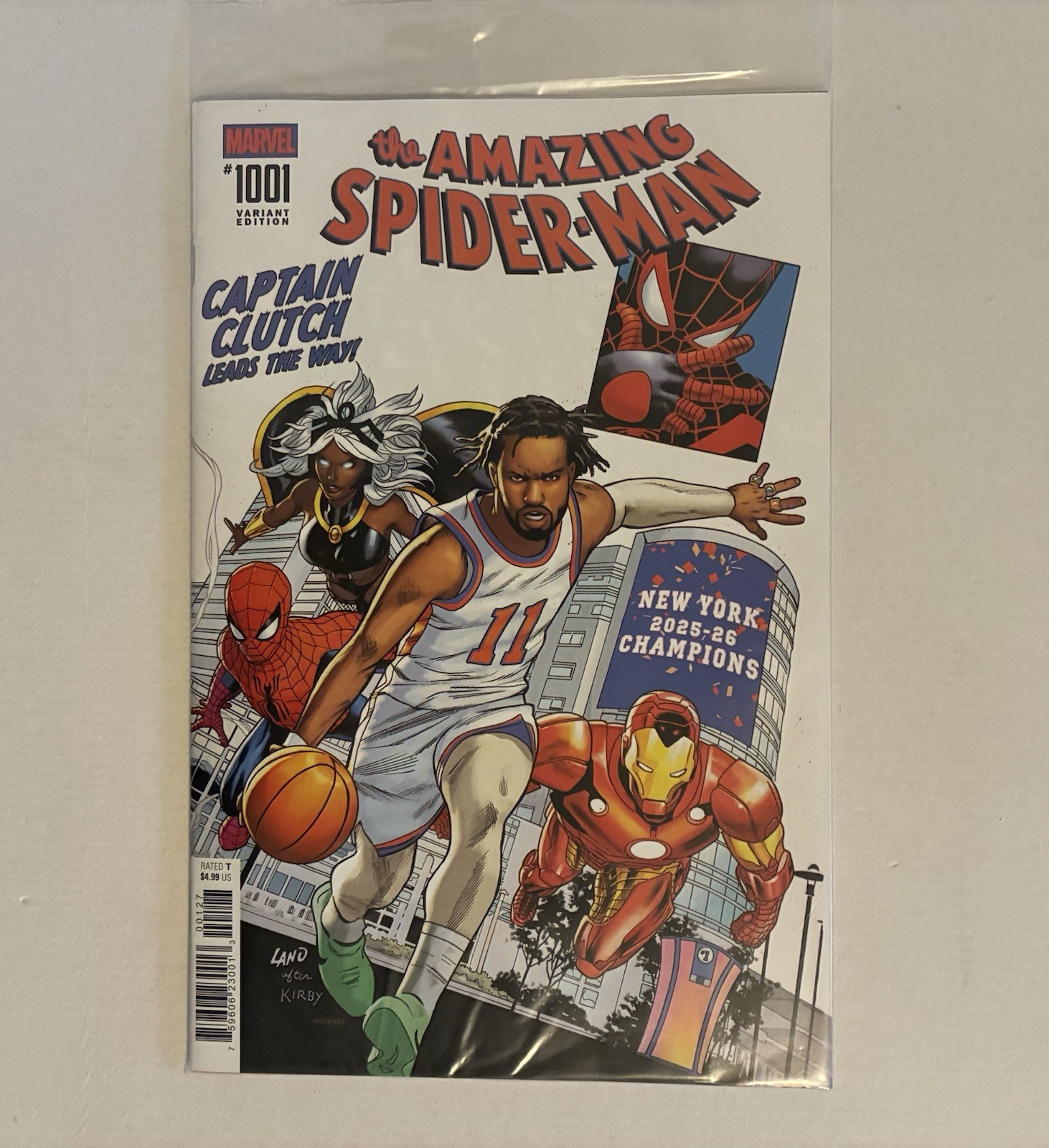 AMAZING SPIDER-MAN #1001 JALEN BRUNSON NY KNICKS NYCC EXCLUSIVE NM 2026 IN-HAND AMAZING SPIDER-MAN #1001 JALEN BRUNSON NY KNICKS NYCC EXCLUSIVE NM 2026 IN-HAND