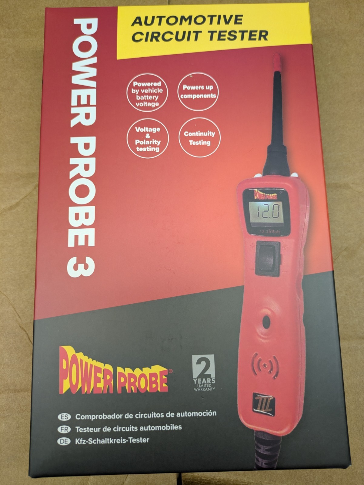 Power Probe 3 III Circuit Tester - PP3CS in Red - Voltmeter 12V - 24V Power Probe 3 III Circuit Tester - PP3CS in Red - Voltmeter 12V - 24V