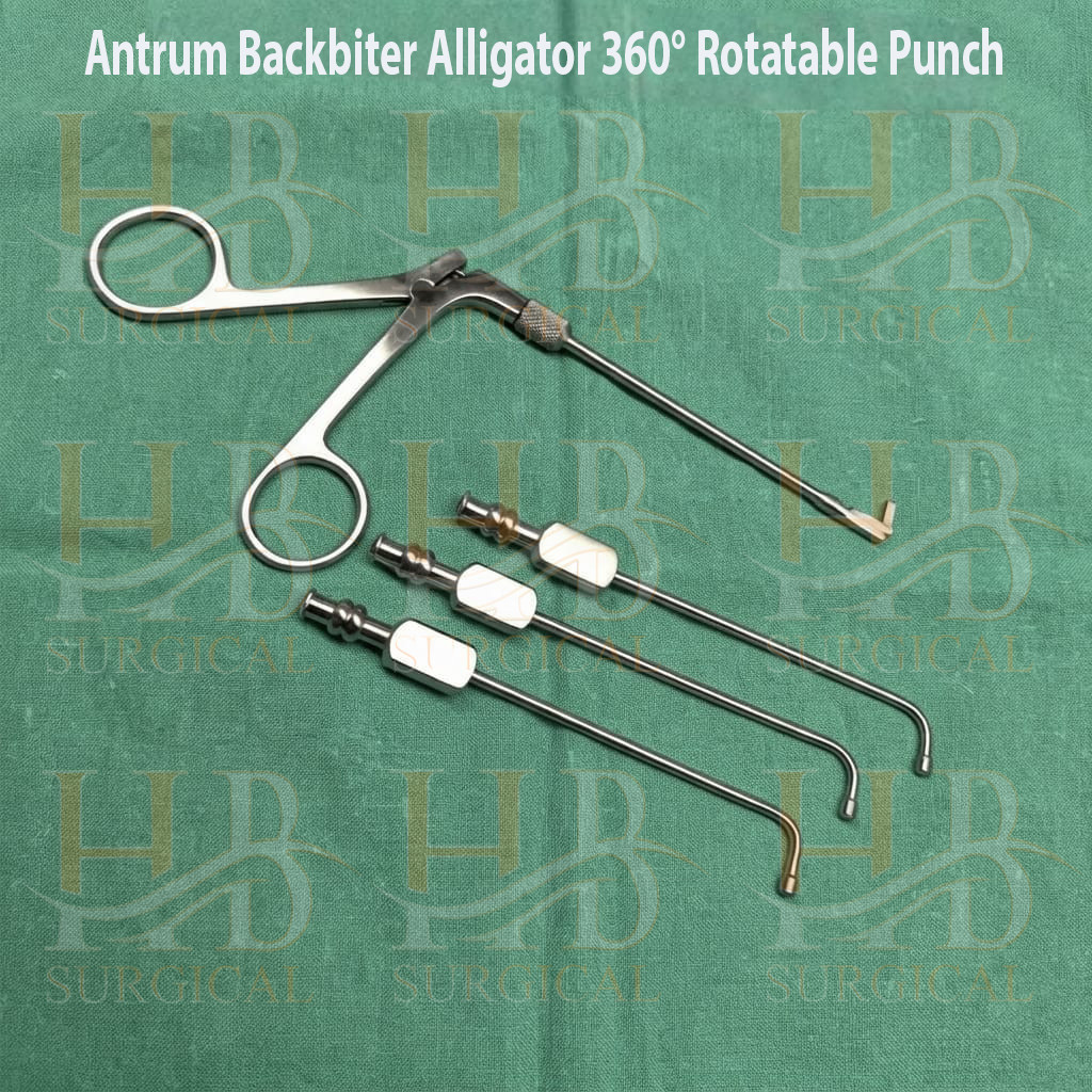 Antrum Backbiter Alligator 360° Rotatable Punch Surgical ENT Instruments