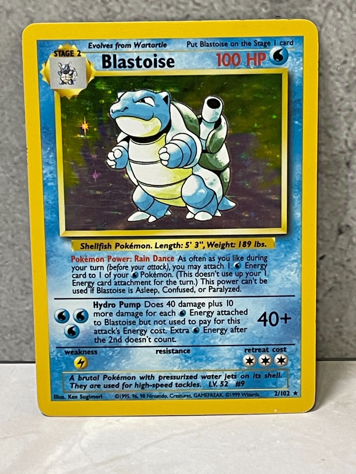Pokemon Base Set English Holo Rare - Blastoise 2/102 Pokemon Base Set English Holo Rare - Blastoise 2/102